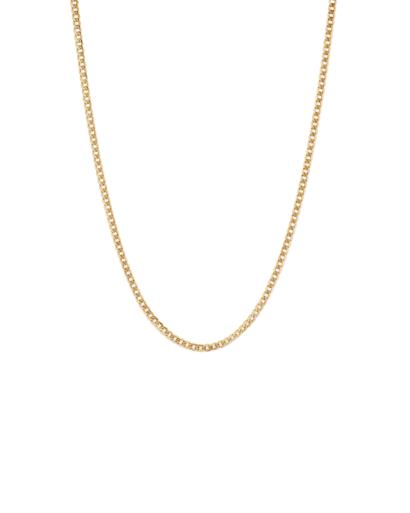 45cm (22") 4mm-4.5mm Width Curb Chain in 10kt Yellow Gold