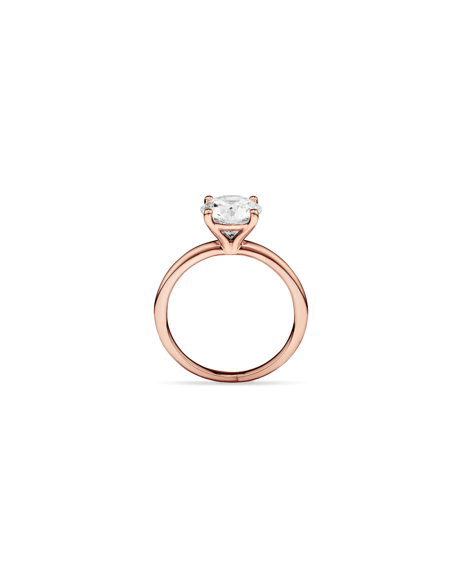 2 Carat TW Round Brilliant Laboratory-Grown Diamond Solitaire Engagement Ring in 14kt Rose Gold