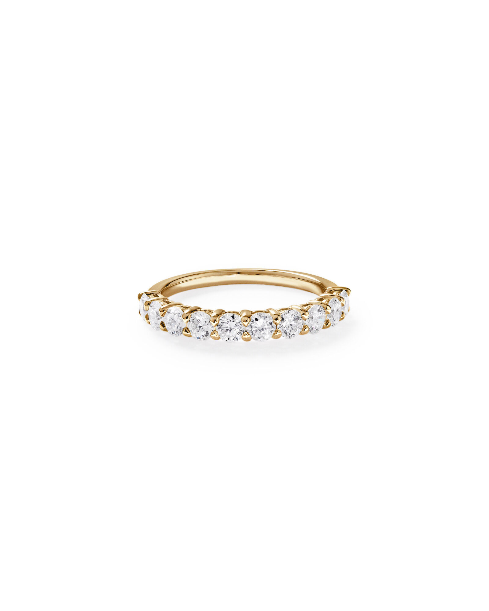1.00 Carat TW Round Brilliant Laboratory-Grown Diamond Wedding Band in 14kt Yellow Gold