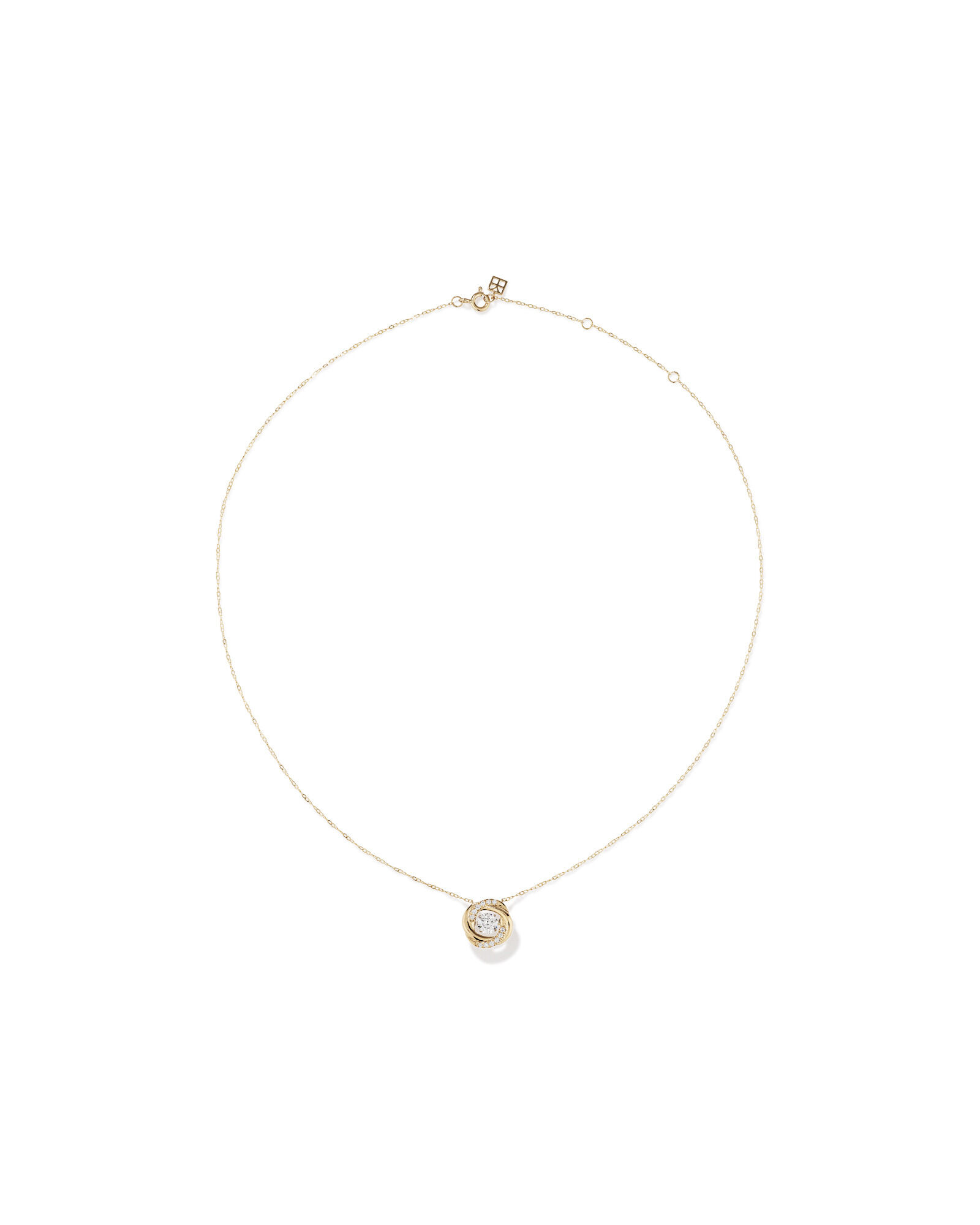 Lume Lab Swirl Pendant with 0.60 Carat TW of Laboratory-Grown Diamonds in 10kt Yellow Gold