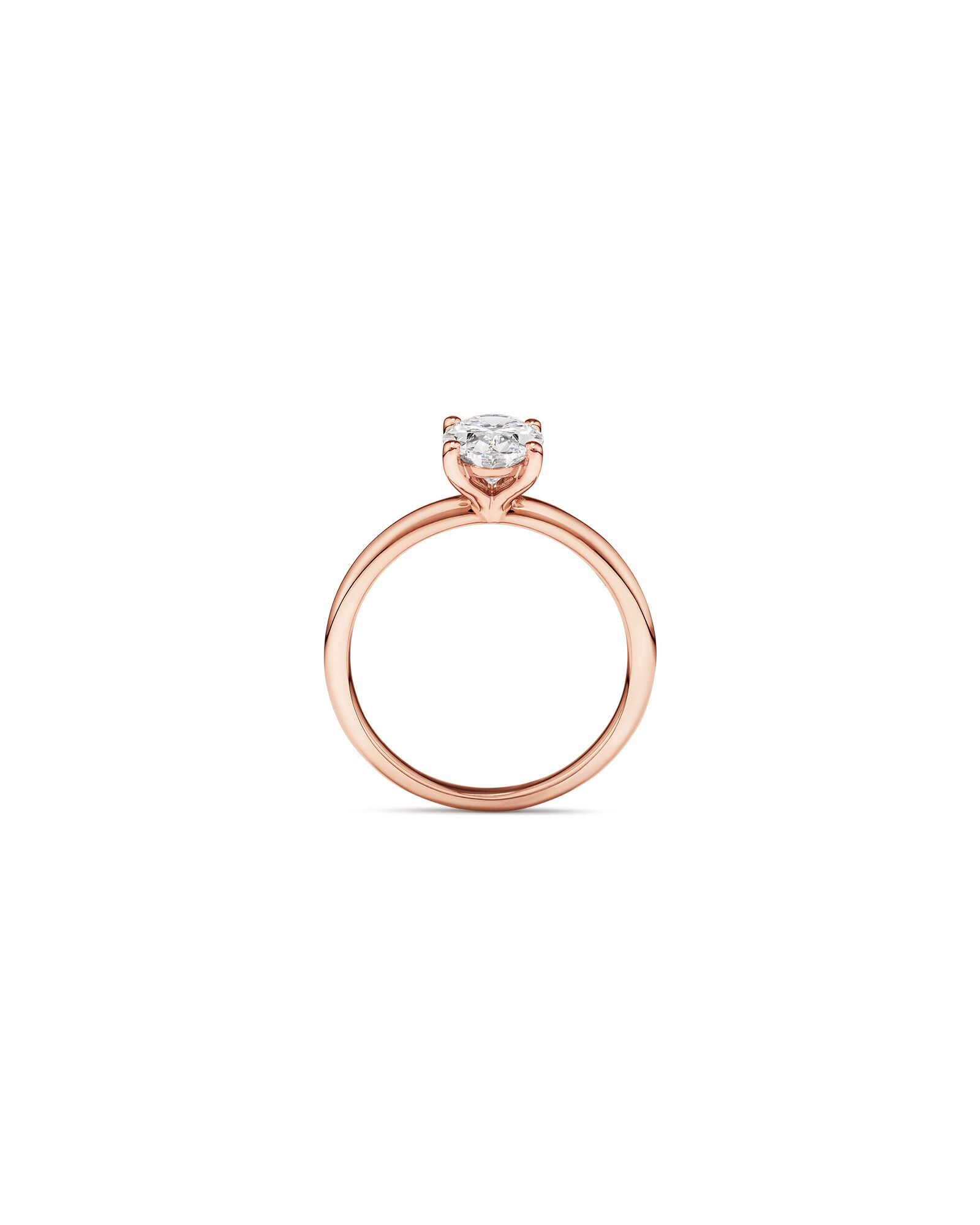 1.25 Carat TW Oval Laboratory-Grown Diamond Solitaire Engagement Ring in 14kt Rose Gold