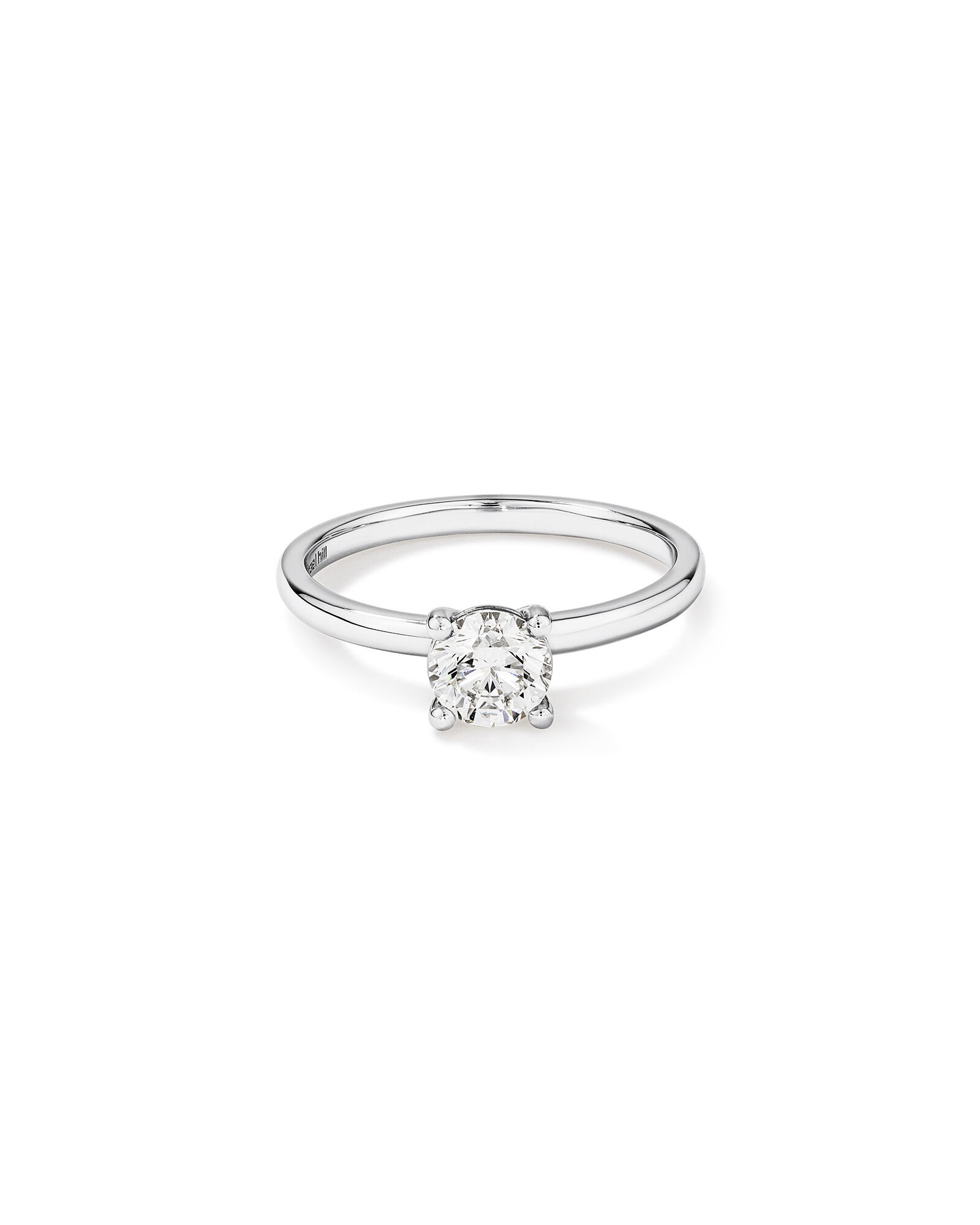 0.70 Carat TW Certified Round Brilliant Cut Diamond Solitaire Engagement Ring in Platinum