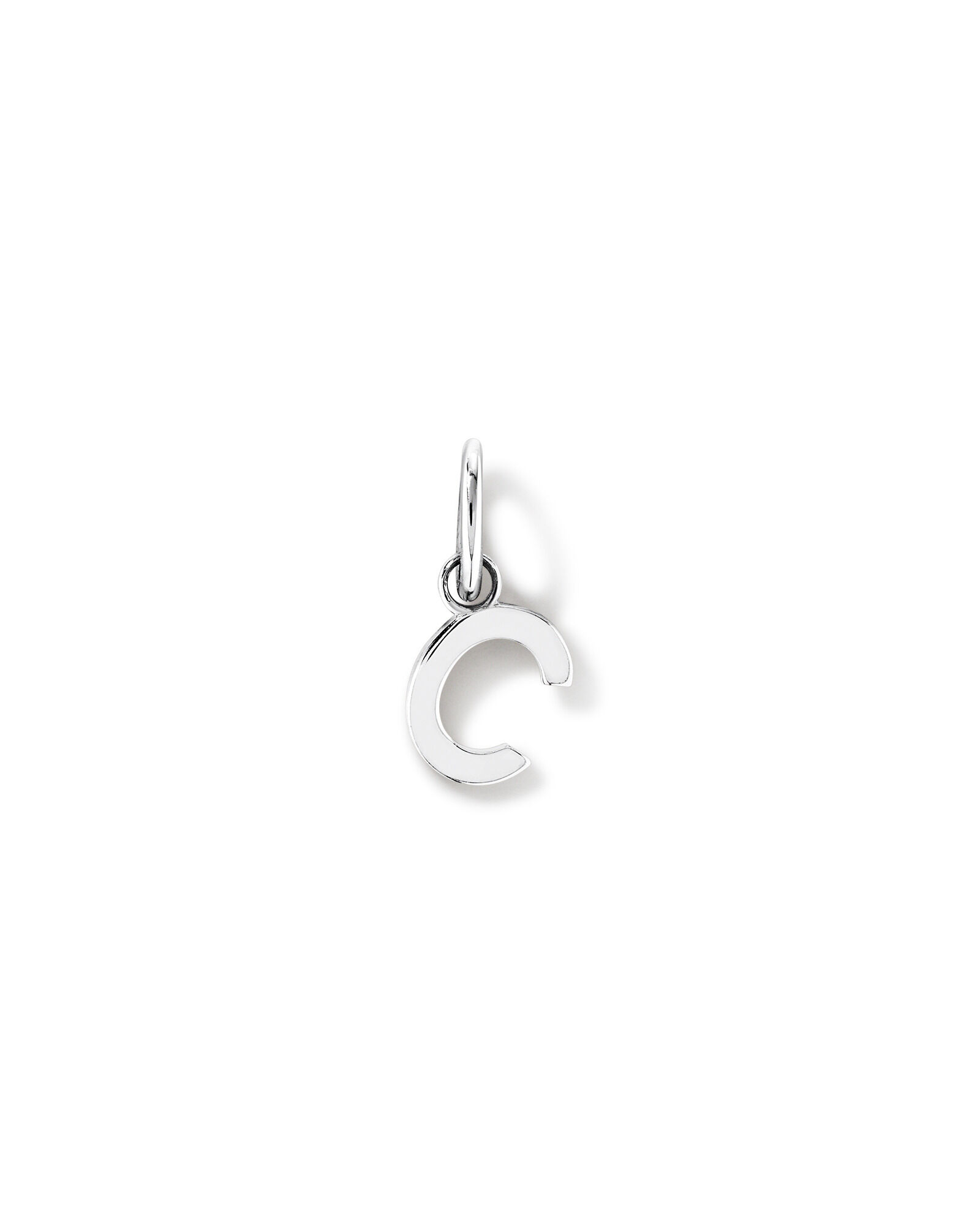 Letter C Initial Pendant in Sterling Silver