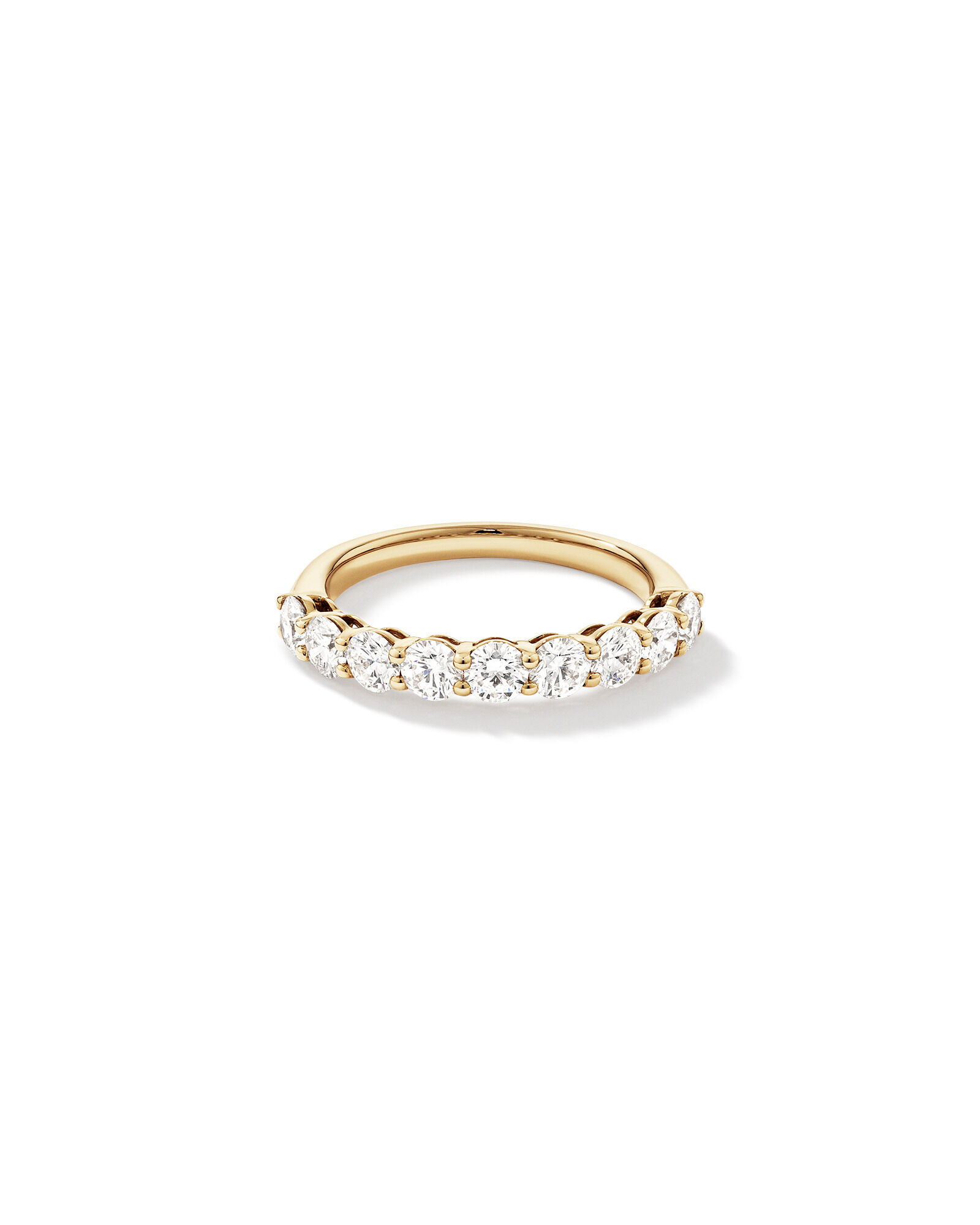1.30 Carat TW Round Brilliant Laboratory-Grown Diamond Wedding Ring in 14kt Yellow Gold