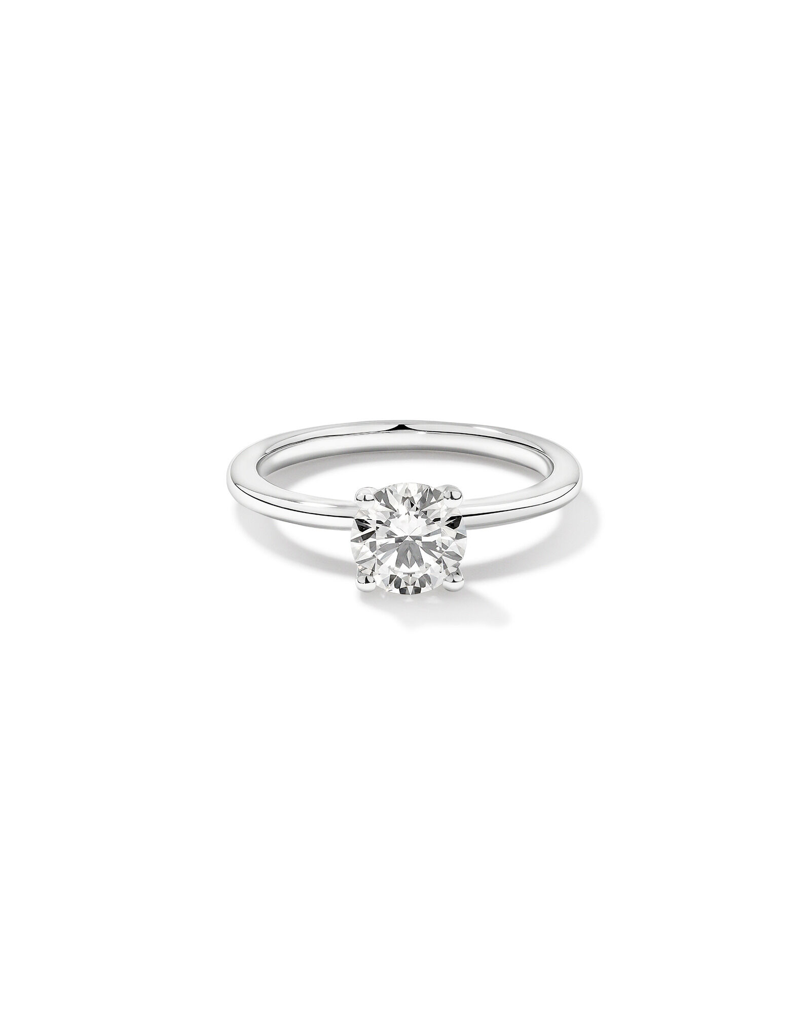 0.70 Carat TW Round Brilliant Solitaire Ring in 18kt White Gold