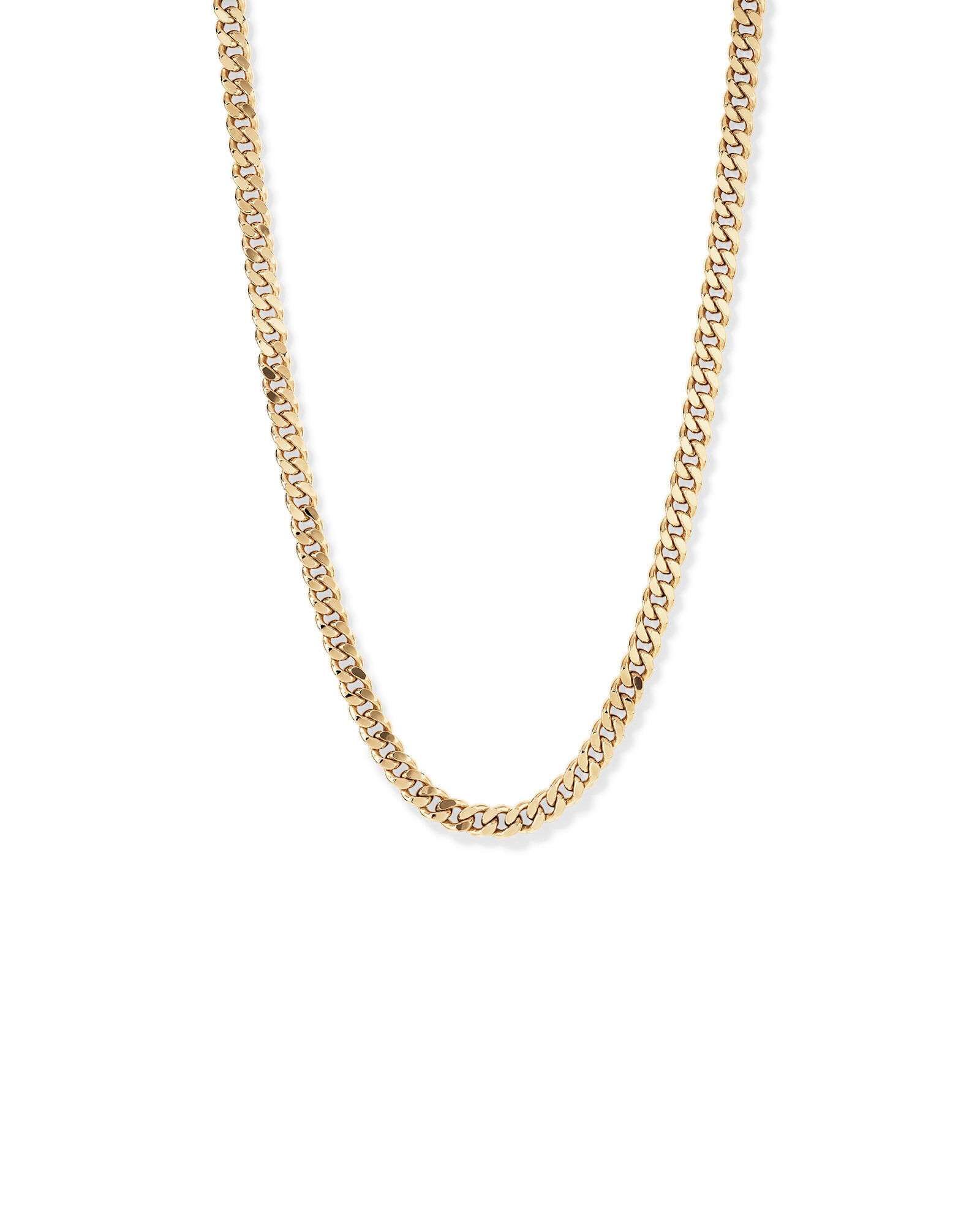 45cm (22") 9mm Width Semi Solid Diamond Cut Curb Chain in 10kt Yellow Gold