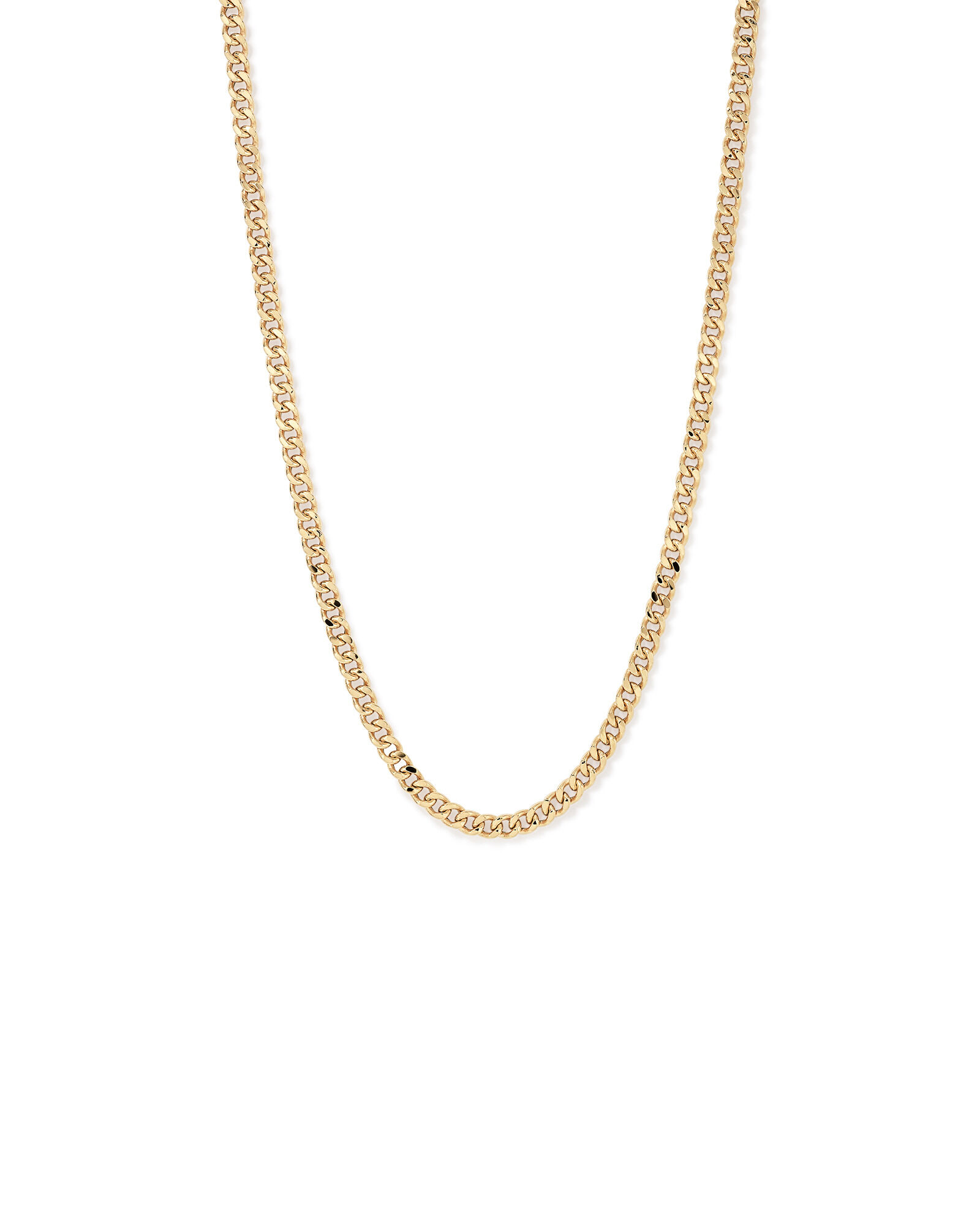 60cm (22") 6.8mm Width Semi Solid Diamond Cut Curb Chain in 10kt Yellow Gold