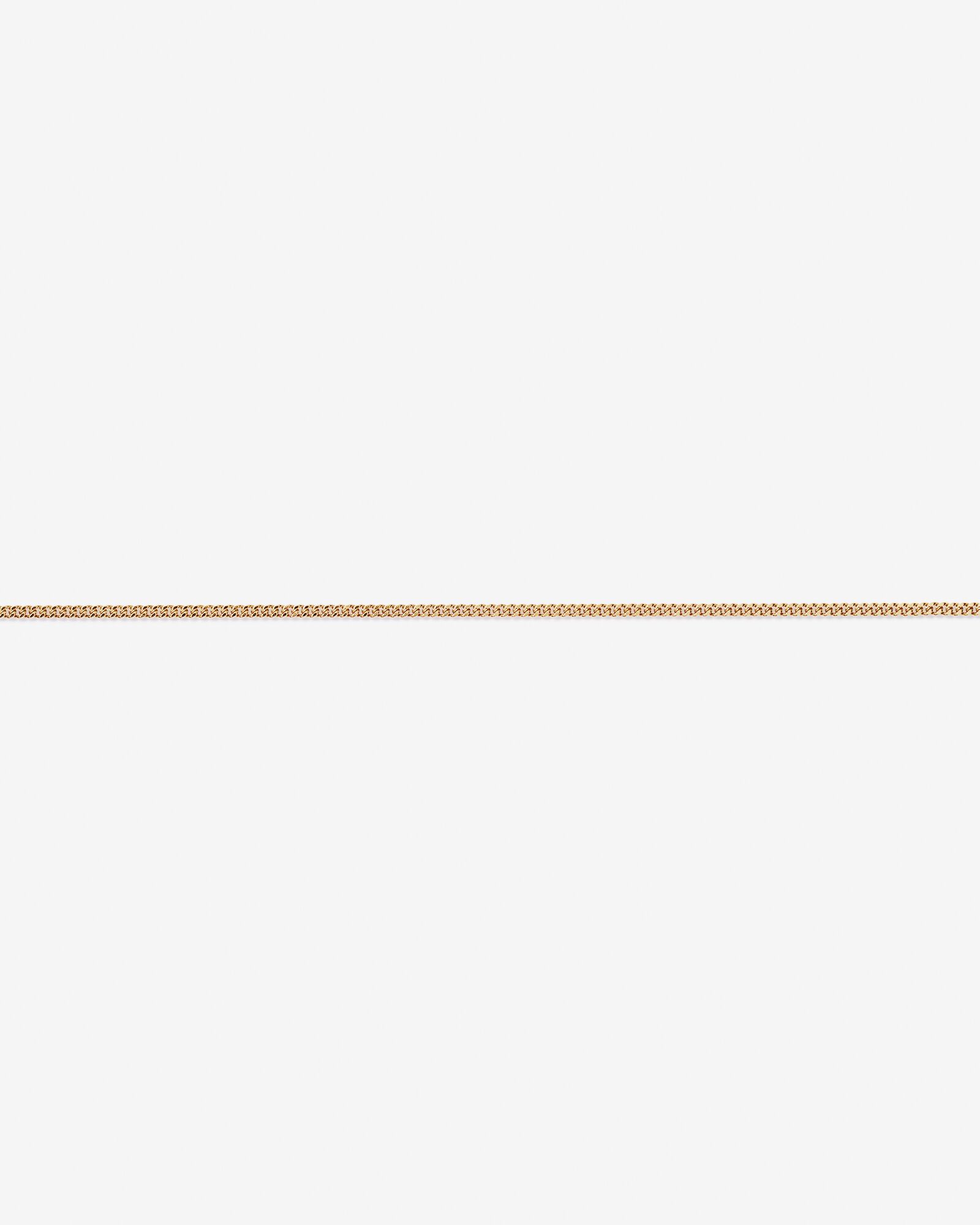 21cm (17") 1.44mm Width Solid Diamond Cut Curb Bracelet in 10kt Yellow Gold