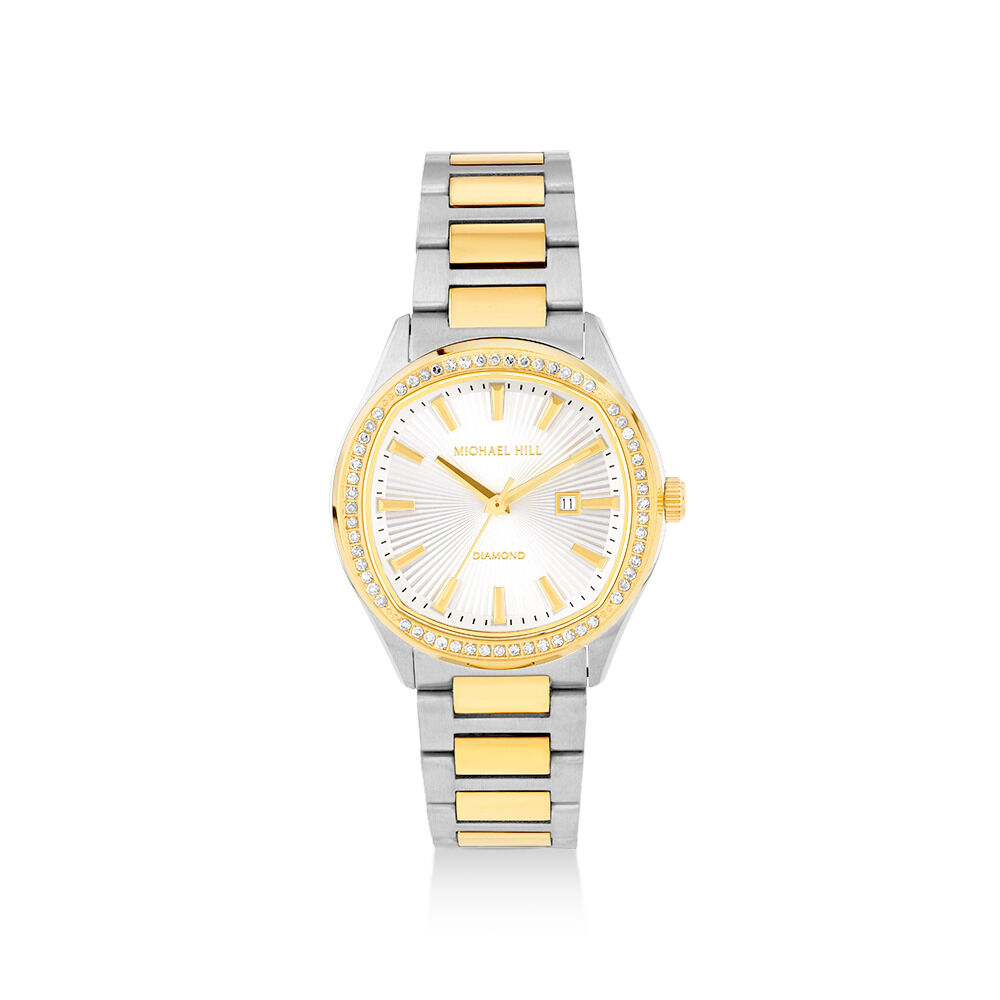 Women's Two-Tone Watch with 0.40 Carat TW of Diamonds in Gold Tone Stainless Steel
