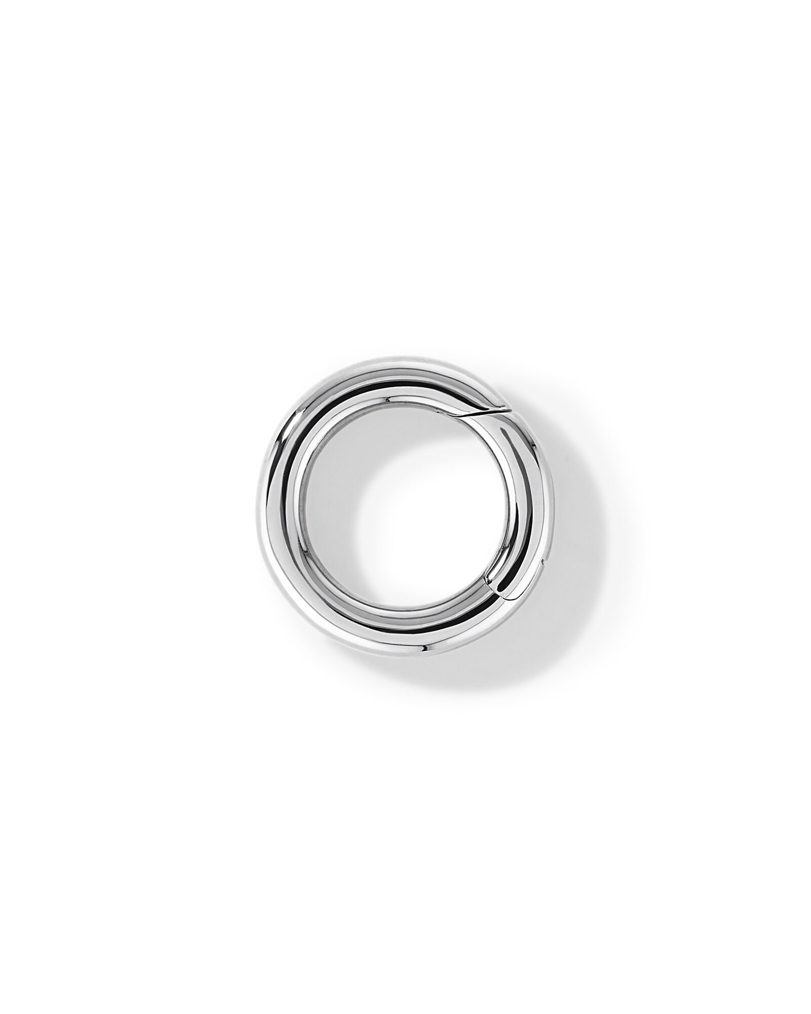 Polished Circle Pendant Connector in Sterling Silver