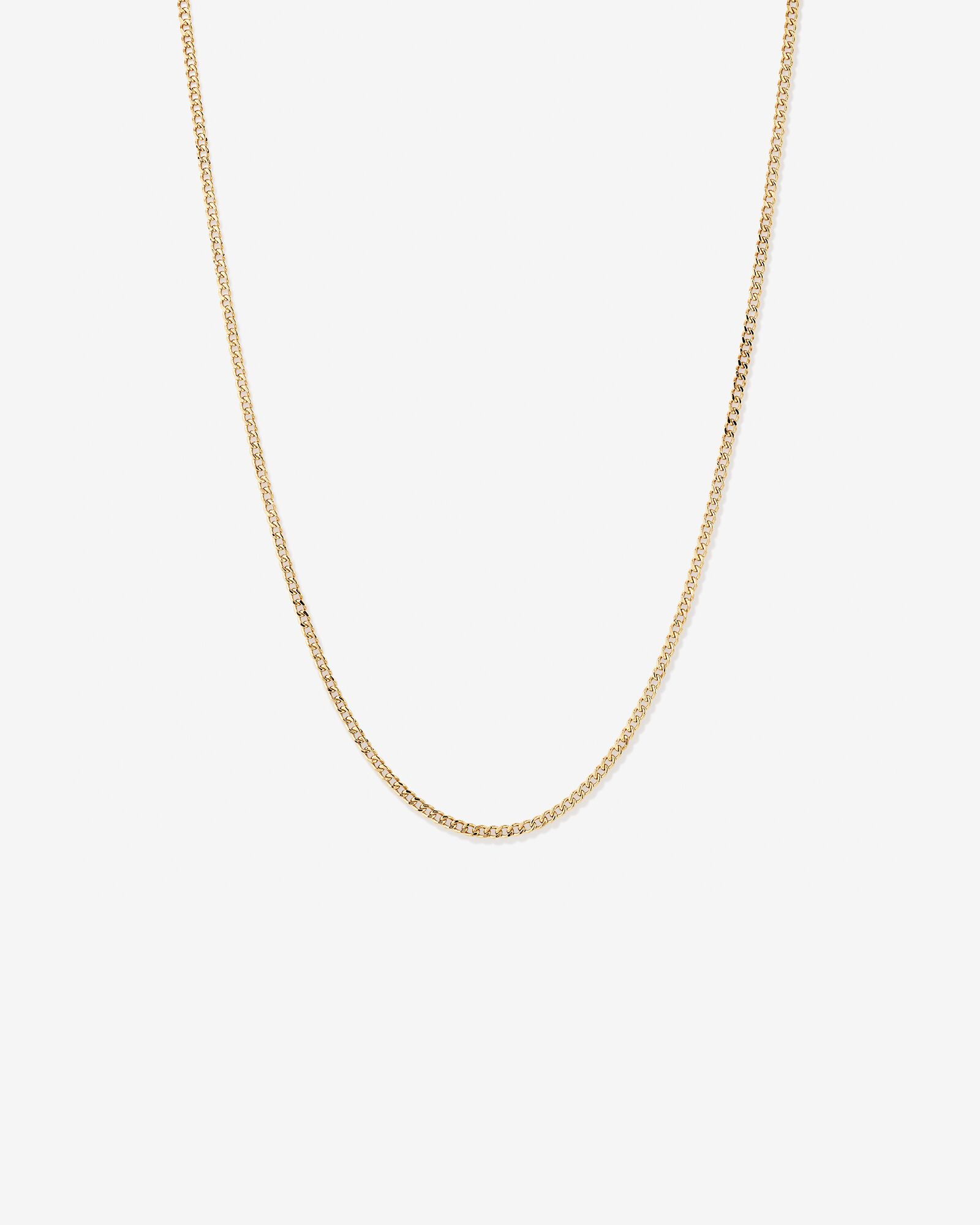 45cm (20") 2.95mm Width Semi Solid Diamond Cut Curb Chain in 10kt Yellow Gold