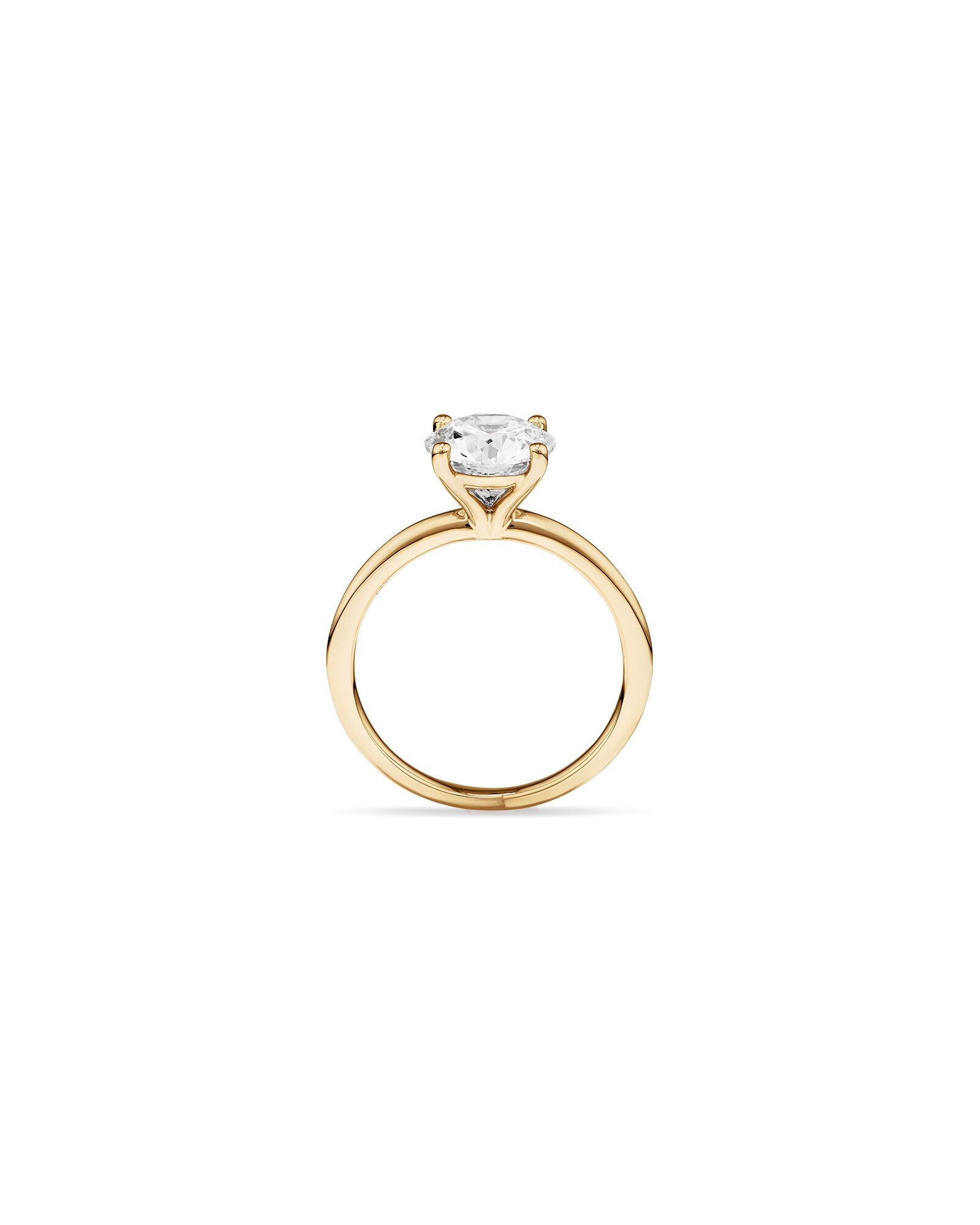 2 Carat TW Round Brilliant Laboratory-Grown Diamond Solitaire Engagement Ring in 14kt Yellow Gold