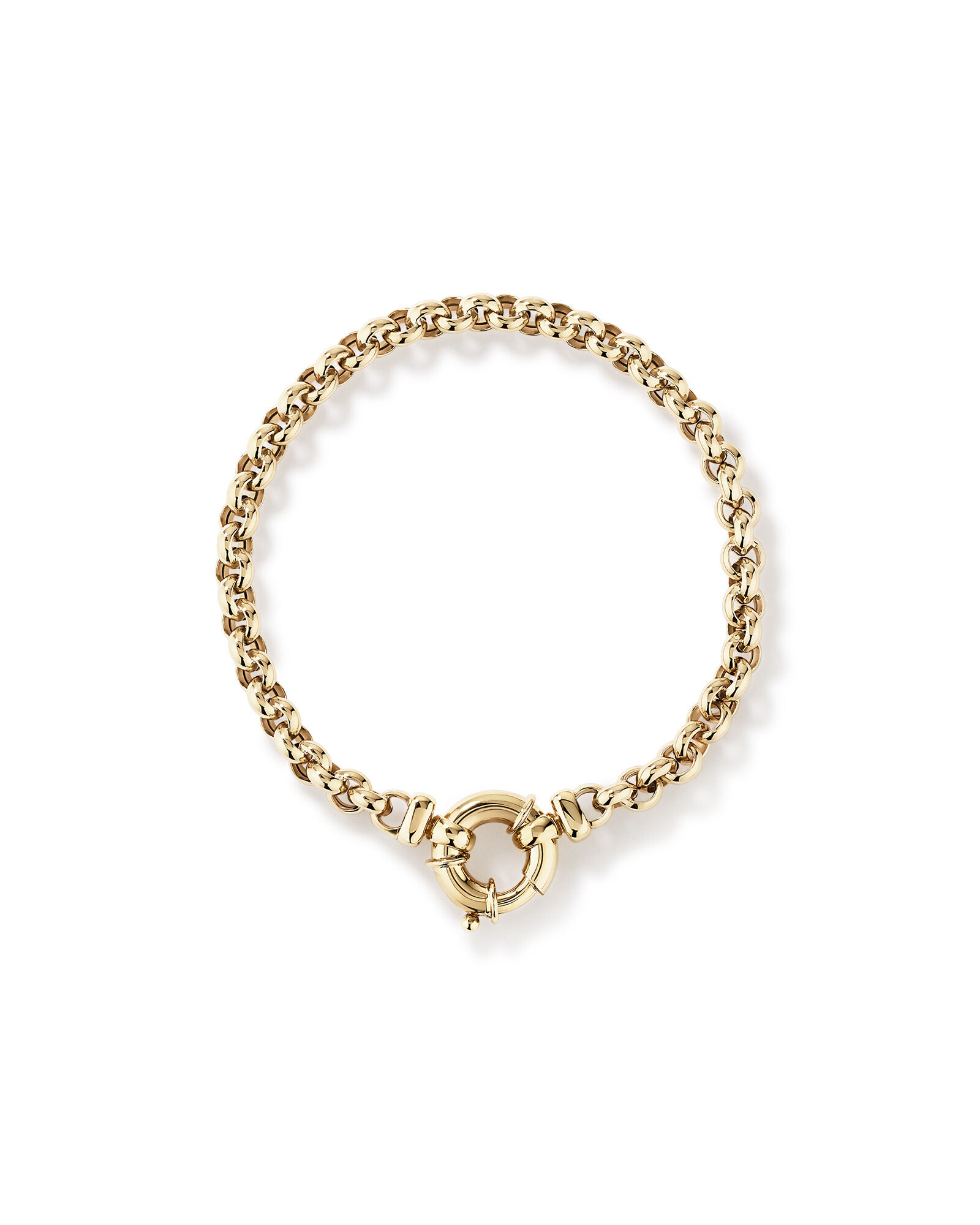 19cm (7.5") 5mm-5.5mm Width Hollow Belcher Bracelet in 10kt Yellow Gold