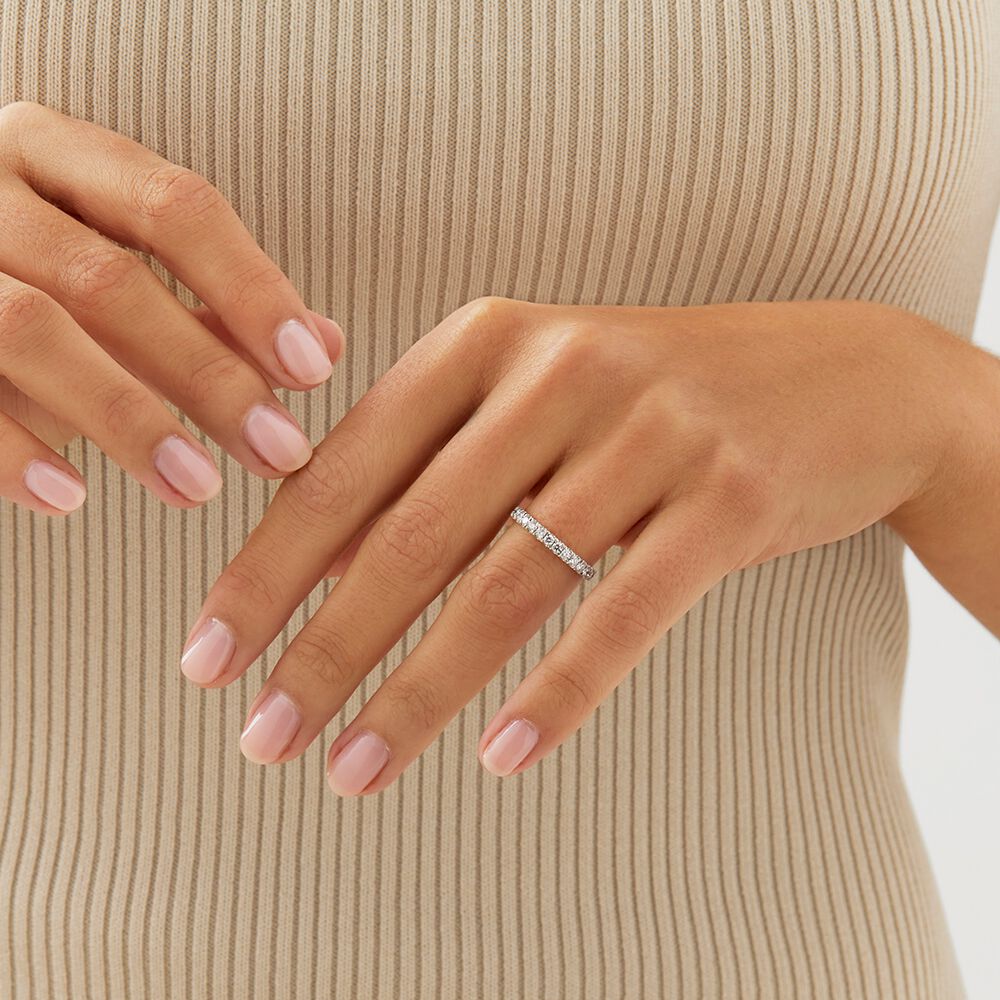 Wedding Band with 0.50 Carat TW of Diamonds in 18kt White Gold