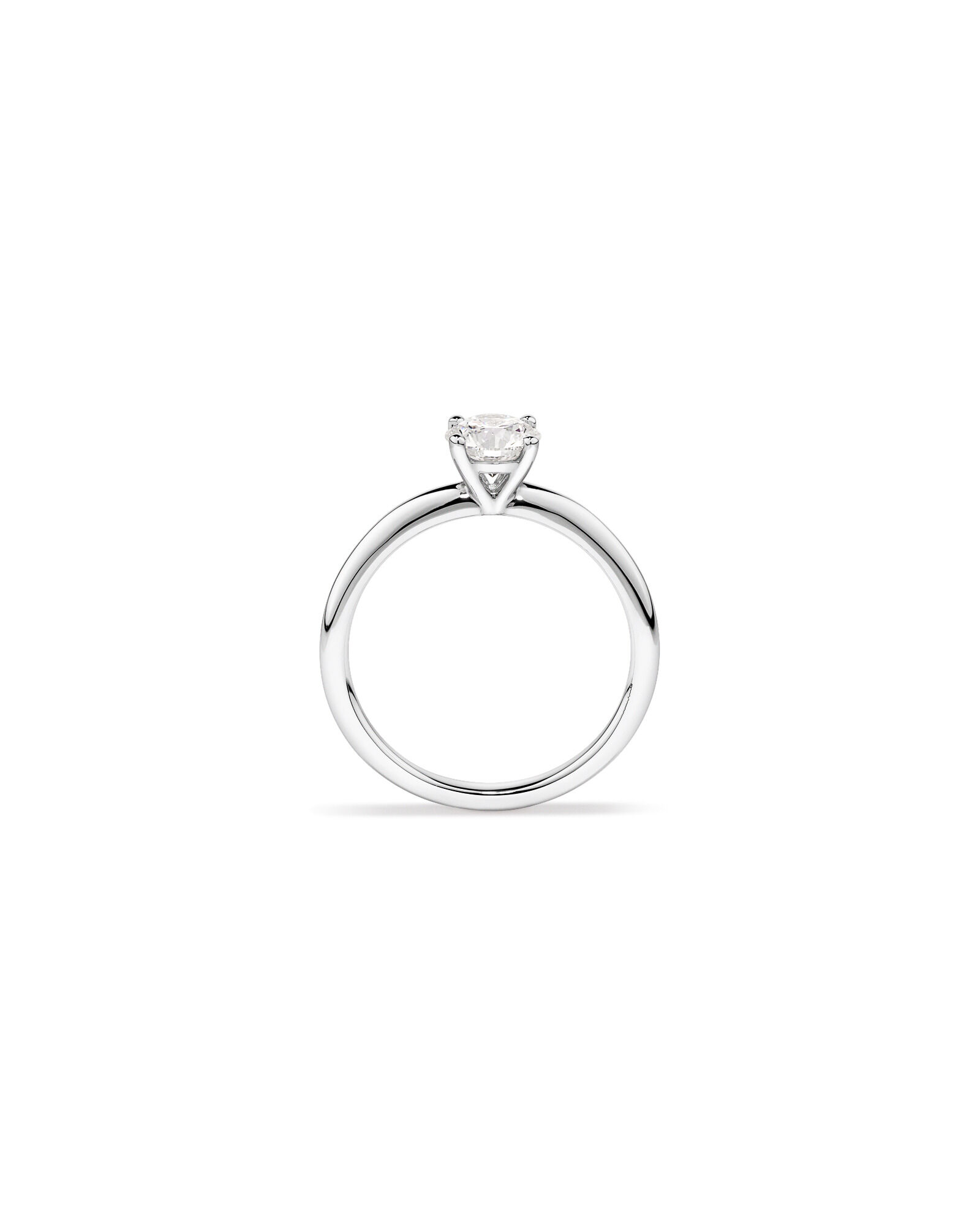 0.70 Carat TW Round Brilliant Laboratory-Grown Diamond Solitaire Engagement Ring in 14kt White Gold