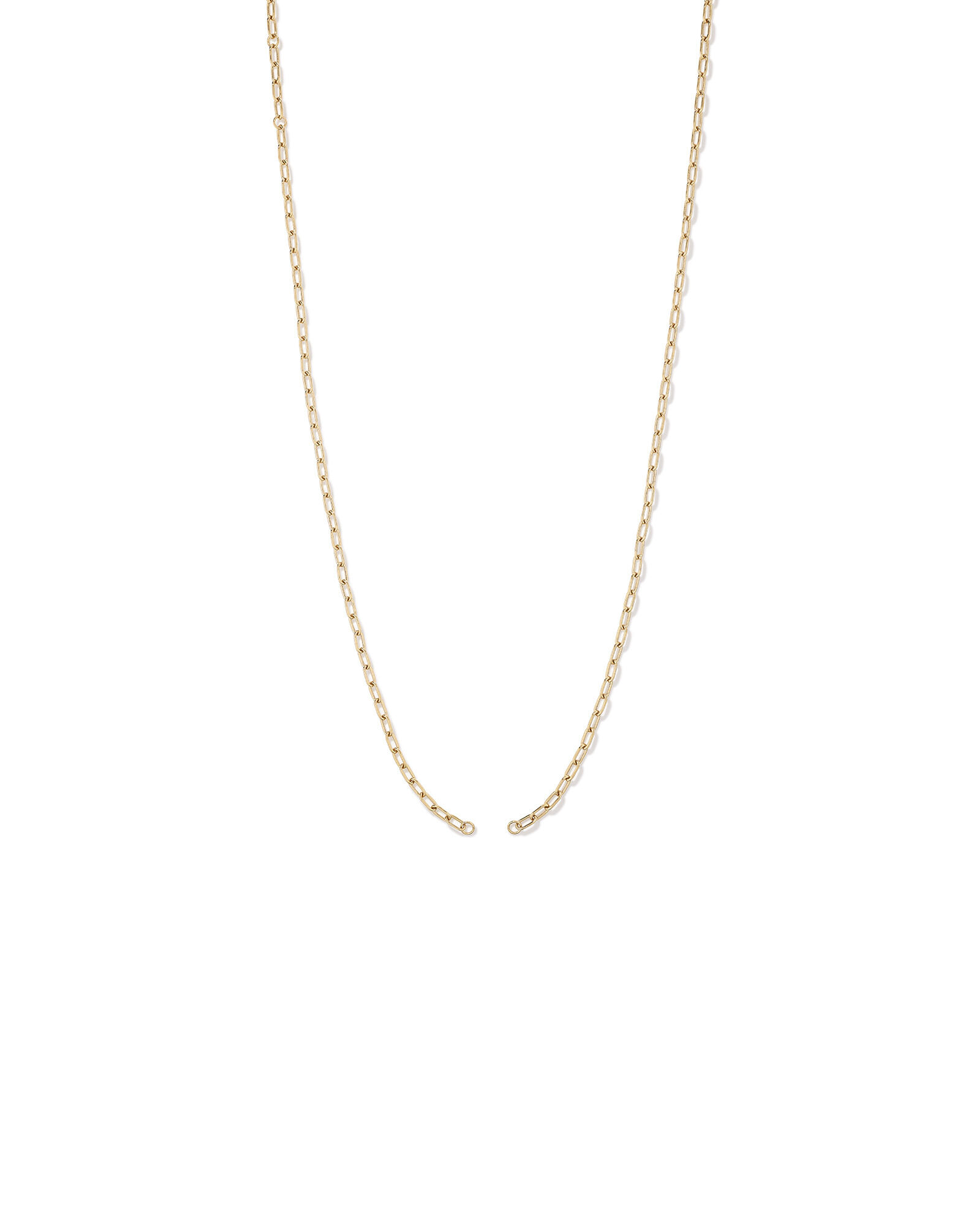 60cm (24") Round Paperclip Open Pendant Chain in 10kt Yellow Gold