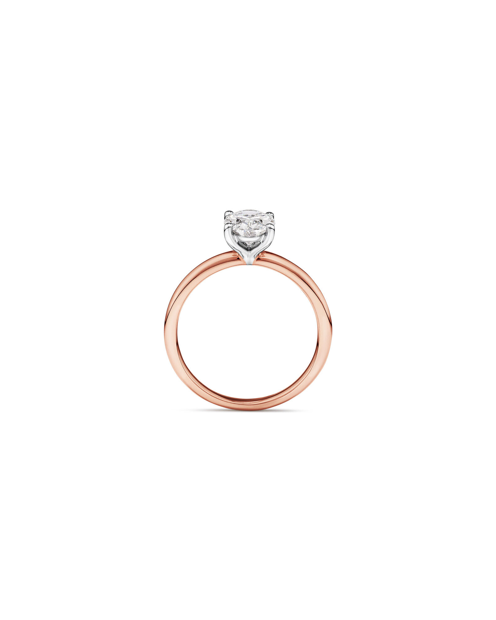 1.25 Carat TW Oval Laboratory-Grown Diamond Solitaire Engagement Ring in 14kt Rose and White Gold