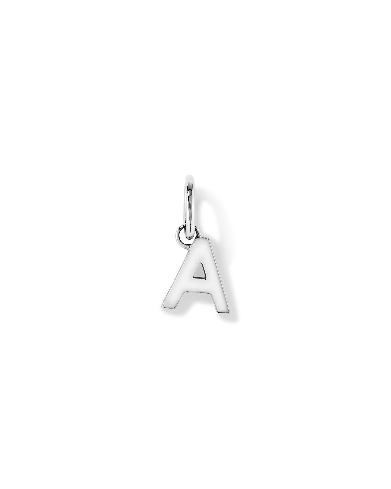 Letter A Initial Pendant in Sterling Silver