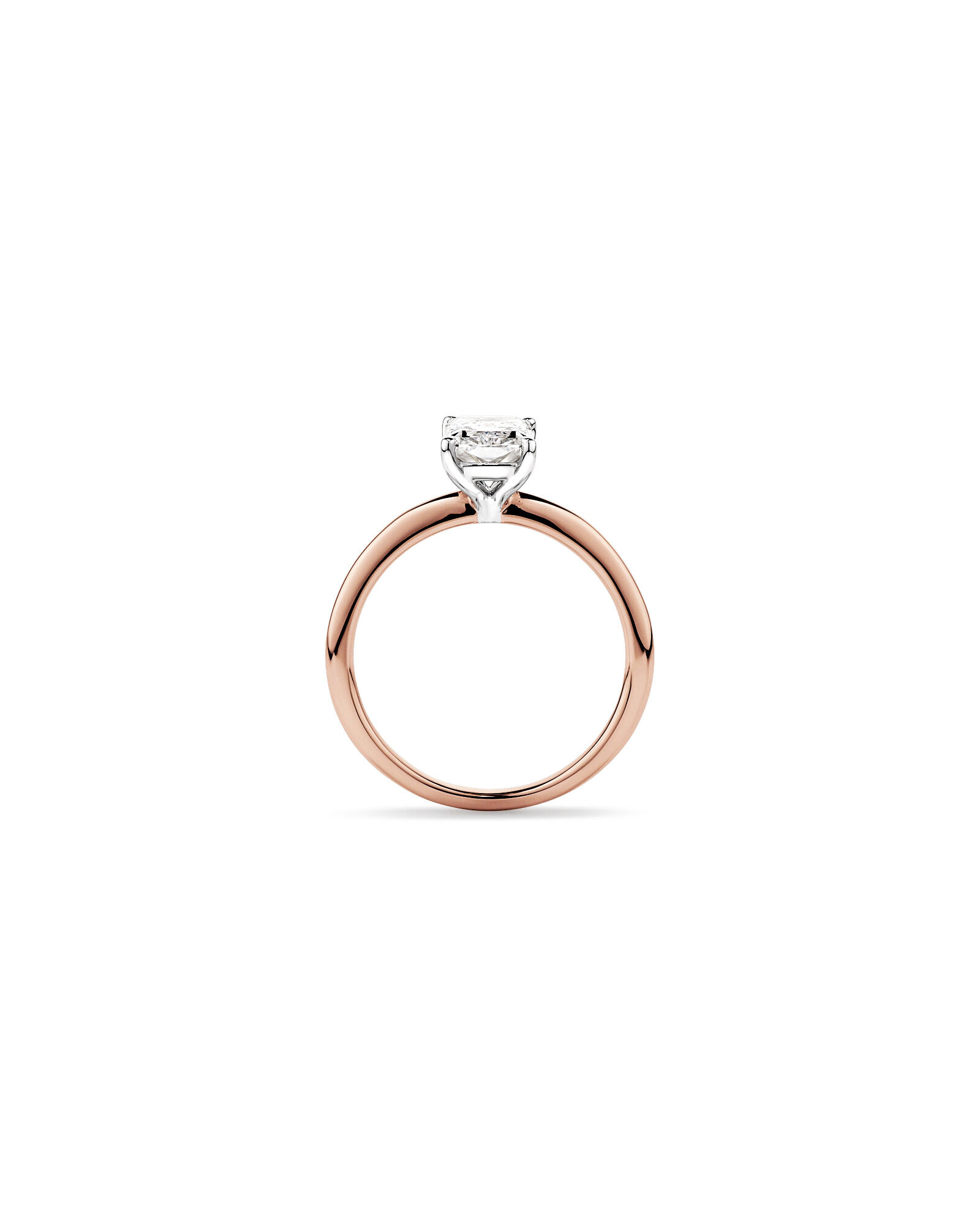 1.25 Carat TW Radiant Laboratory-Grown Diamond Solitaire Engagement Ring in 14kt Rose and White Gold