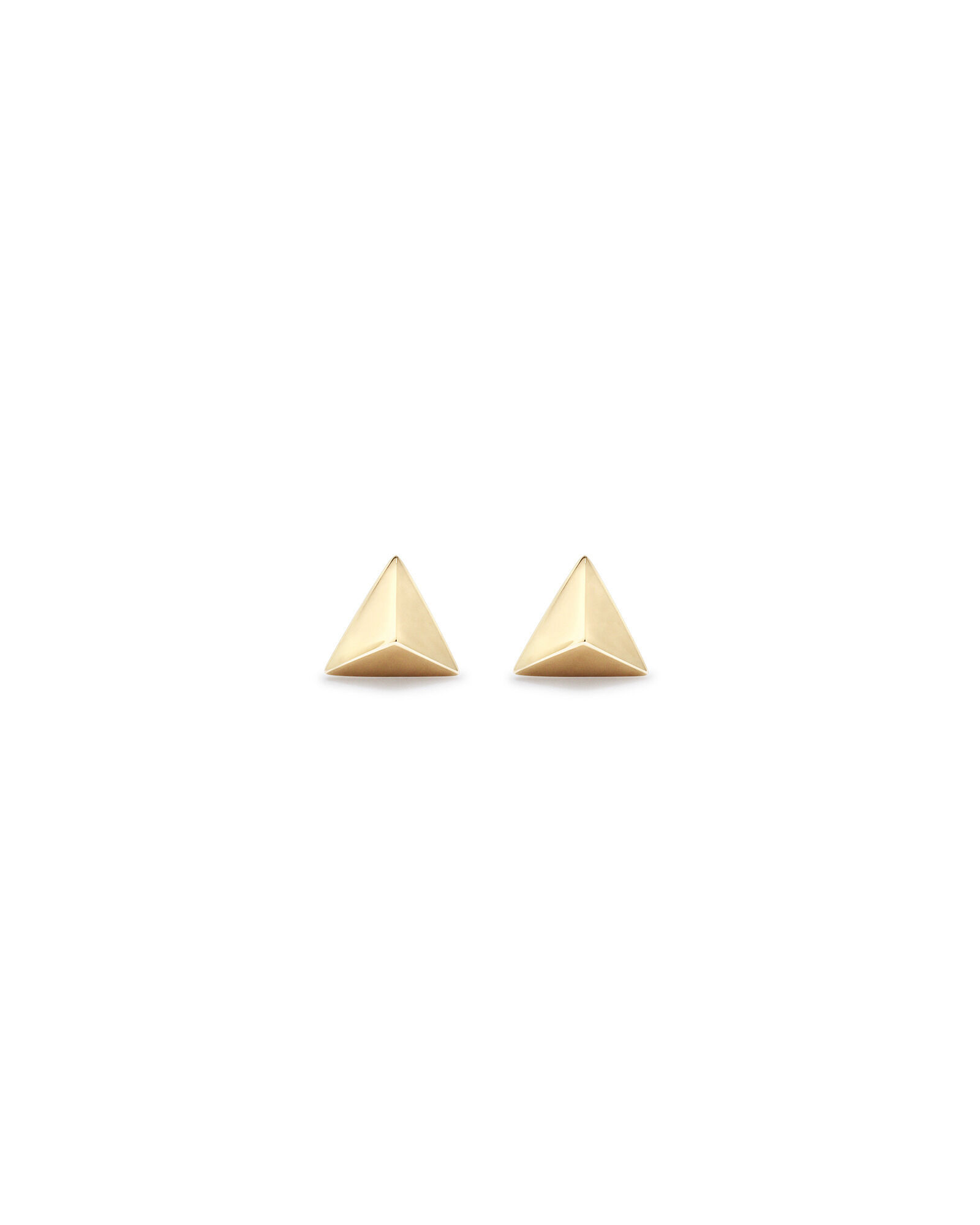 Pyramid Stud Earrings in 10kt Yellow Gold