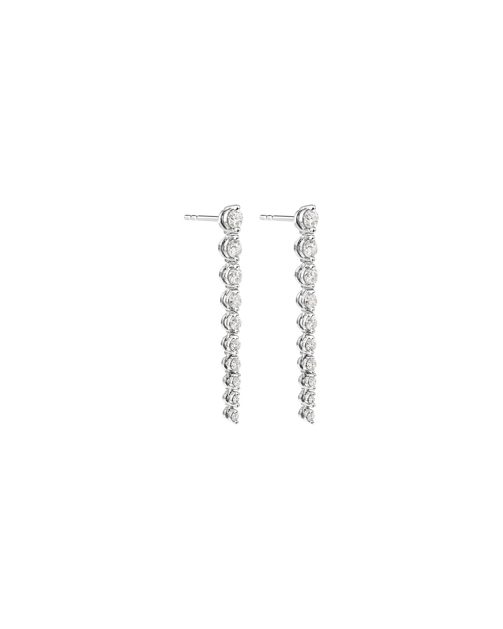 Drop Earrings with 1.00 Carat TW of Diamonds in 18kt White Gold