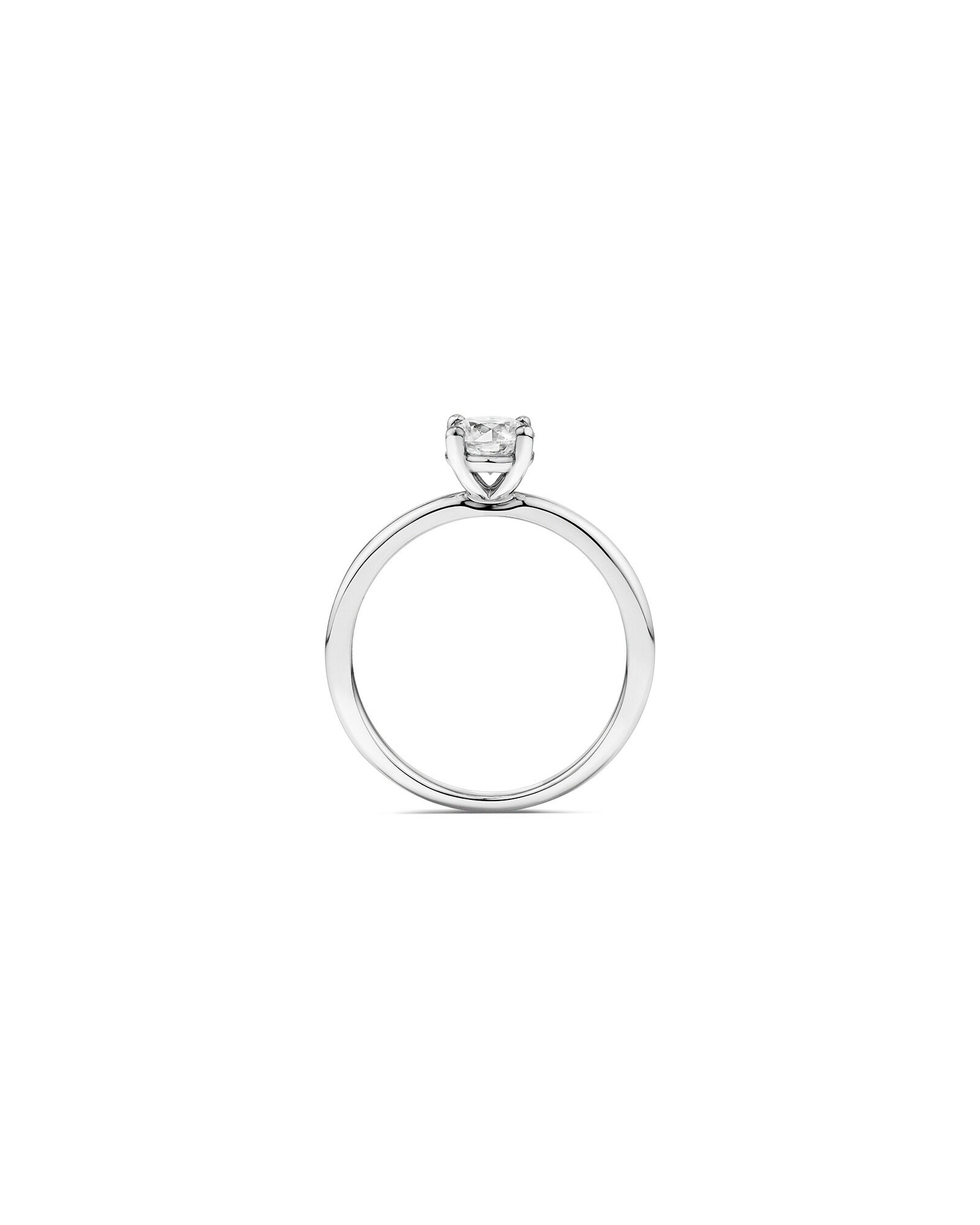 0.50 Carat TW Round Brilliant Solitaire Ring in 18kt White Gold