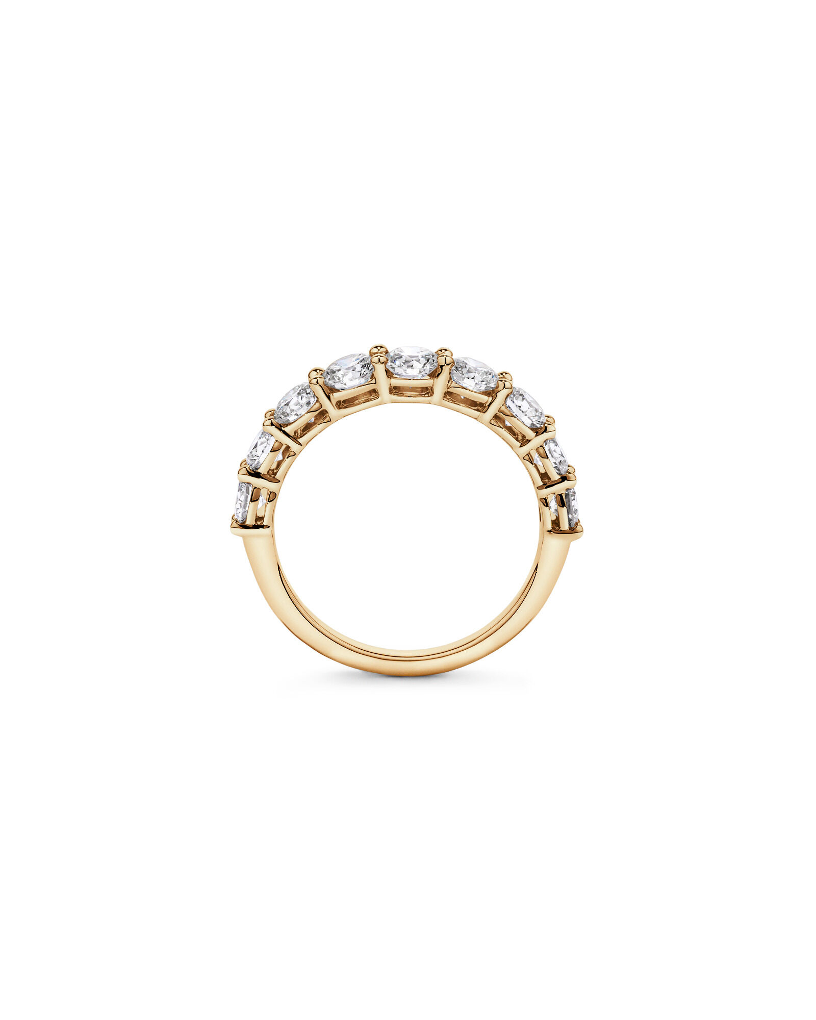 1.75 Carat TW Round Brilliant Laboratory-Grown Diamond Wedding Band in 14kt Yellow Gold