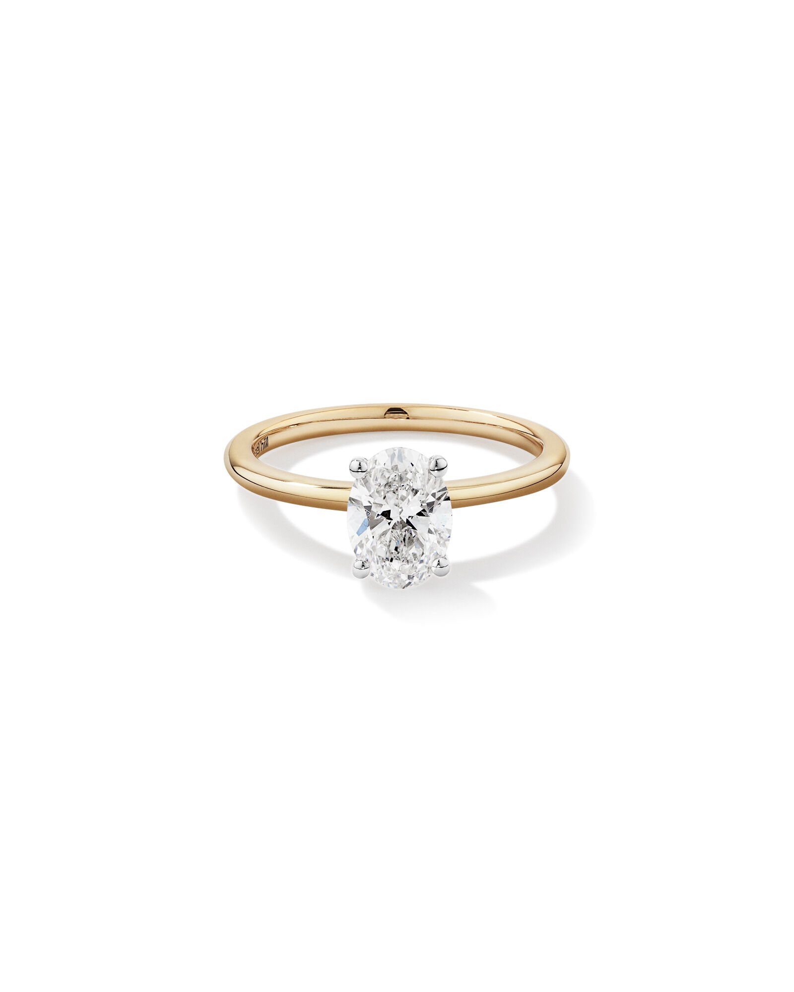 1.25 Carat TW Oval Laboratory-Grown Diamond Solitaire Engagement Ring in 14kt Yellow and White Gold