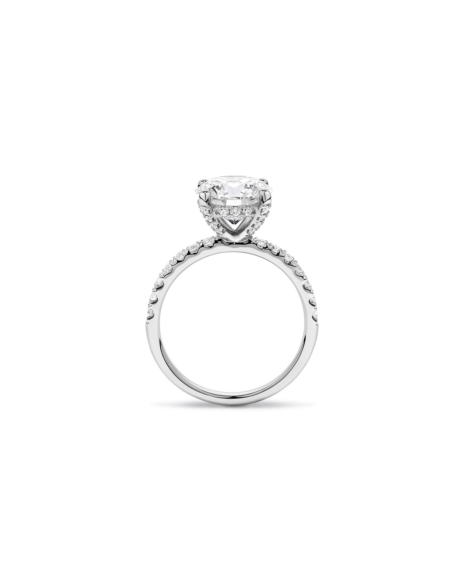 3.50 Carat TW Round Brilliant Laboratory-Grown Diamond Engagement Ring in 18kt White Gold