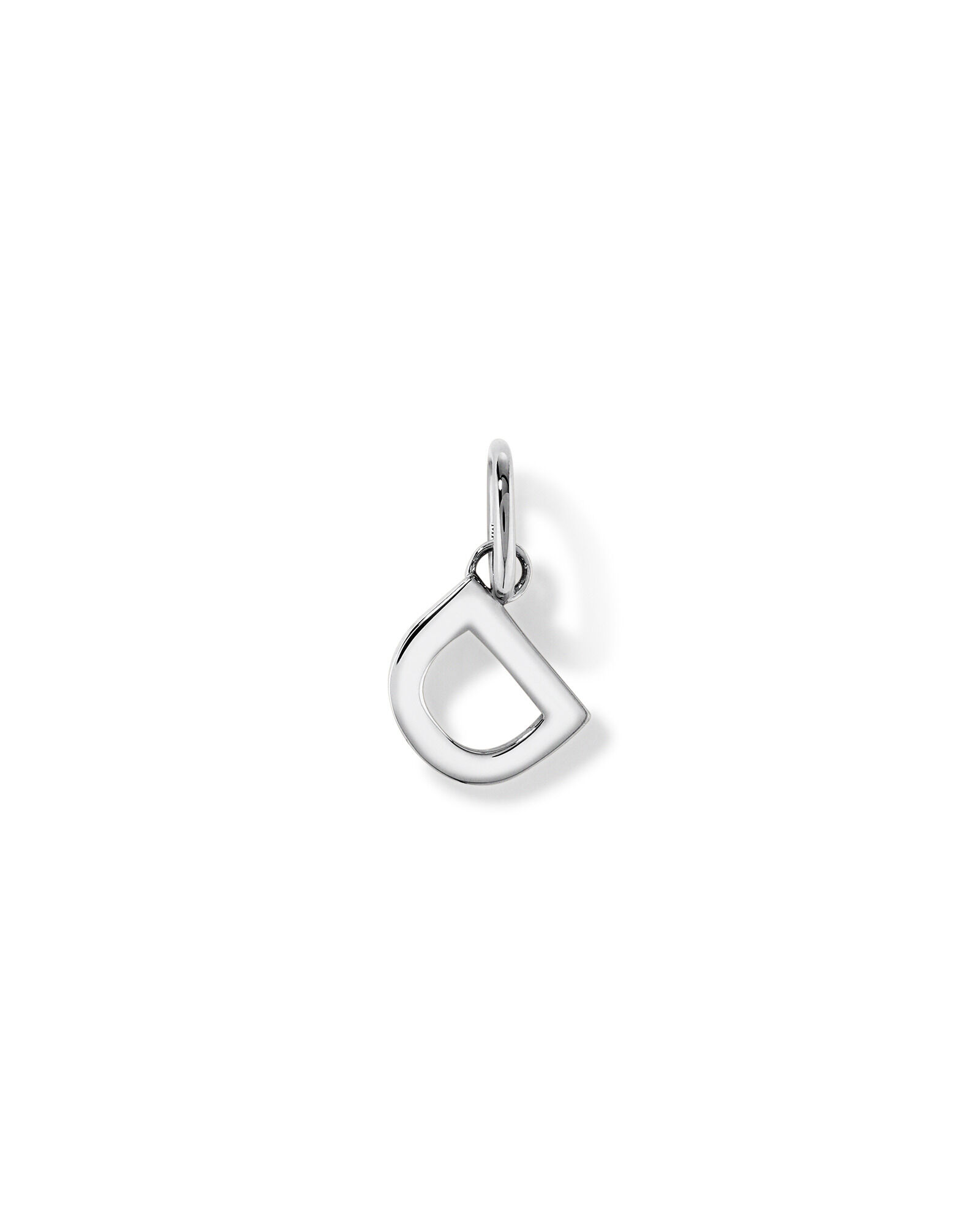 Letter D Initial Pendant in Sterling Silver