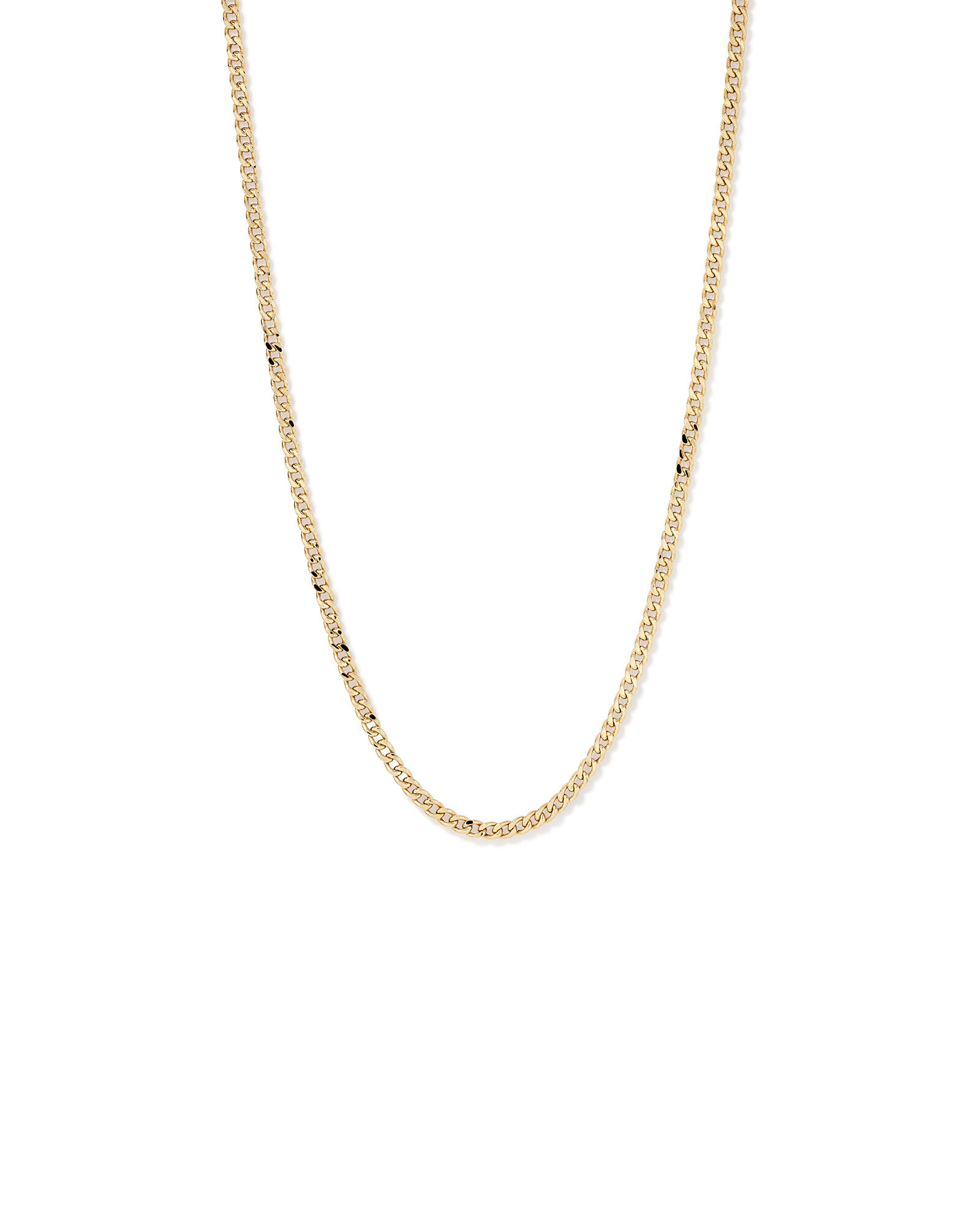 45cm (22") 5.5mm Width Semi Solid Diamond Cut Curb Chain in 10kt Yellow Gold