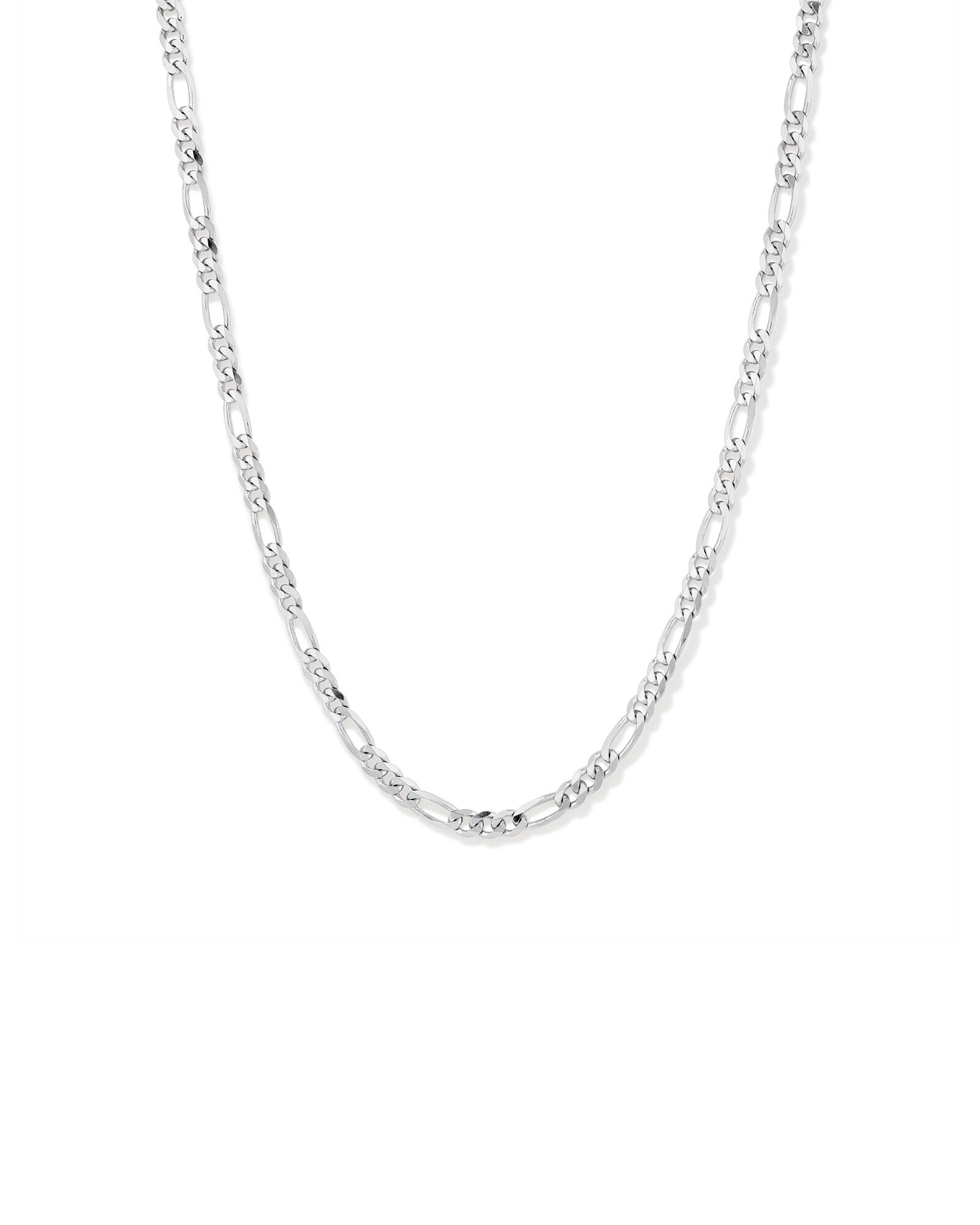 55cm (22") 5.75mm Width Figaro Chain Necklace in Sterling Silver