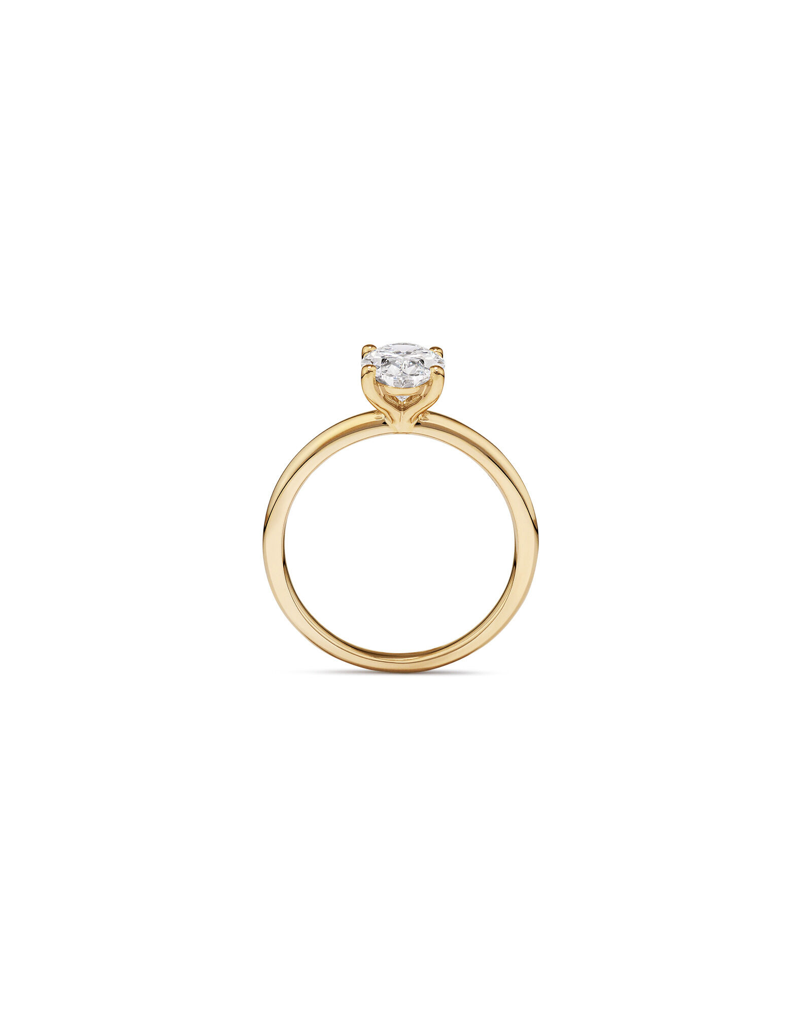 1.25 Carat TW Oval Laboratory-Grown Diamond Solitaire Engagement Ring in 14kt Yellow Gold