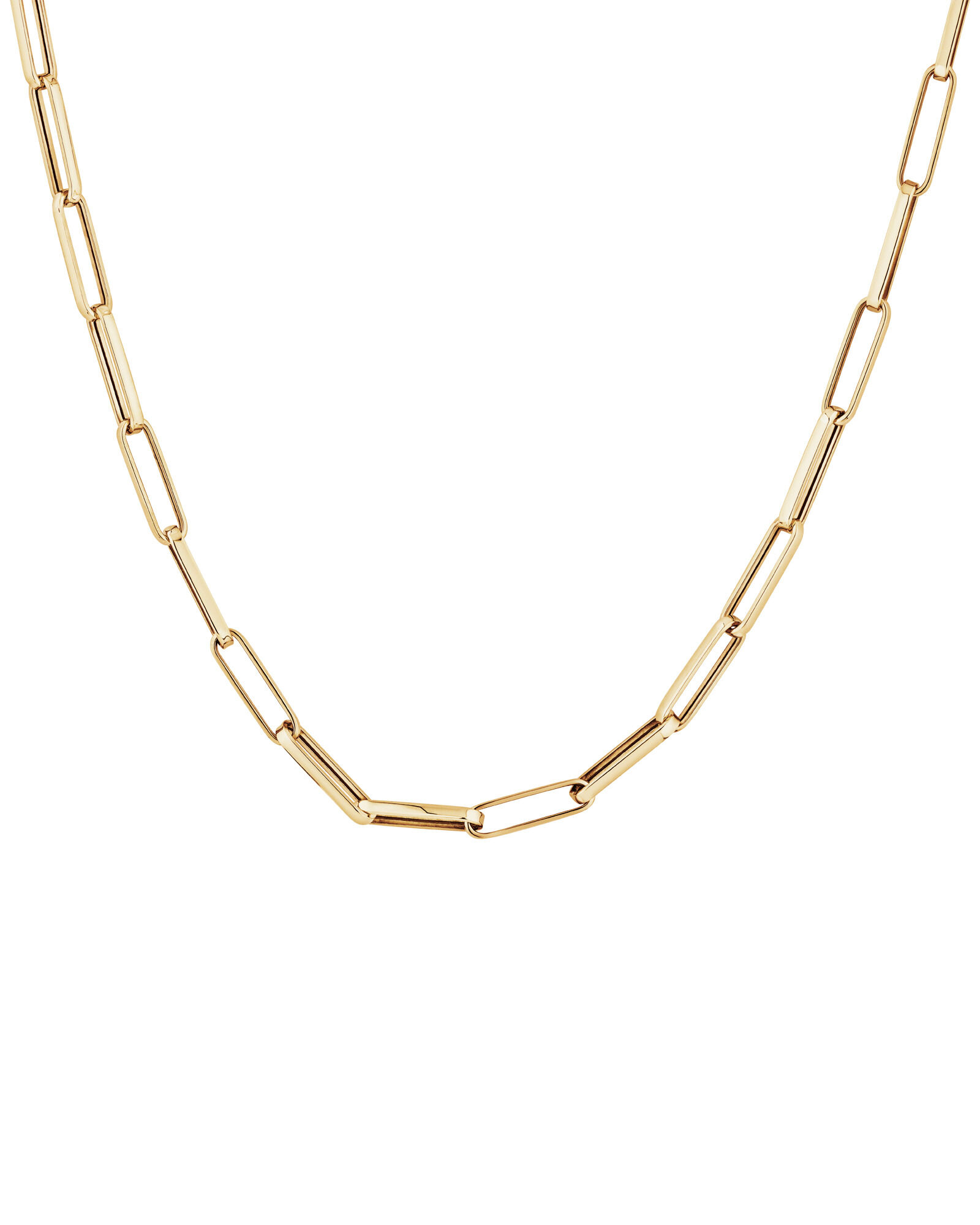 45cm (18&rdquo;) 4.5mm Width Hollow Rectangular Link Chain in 10kt Yellow Gold