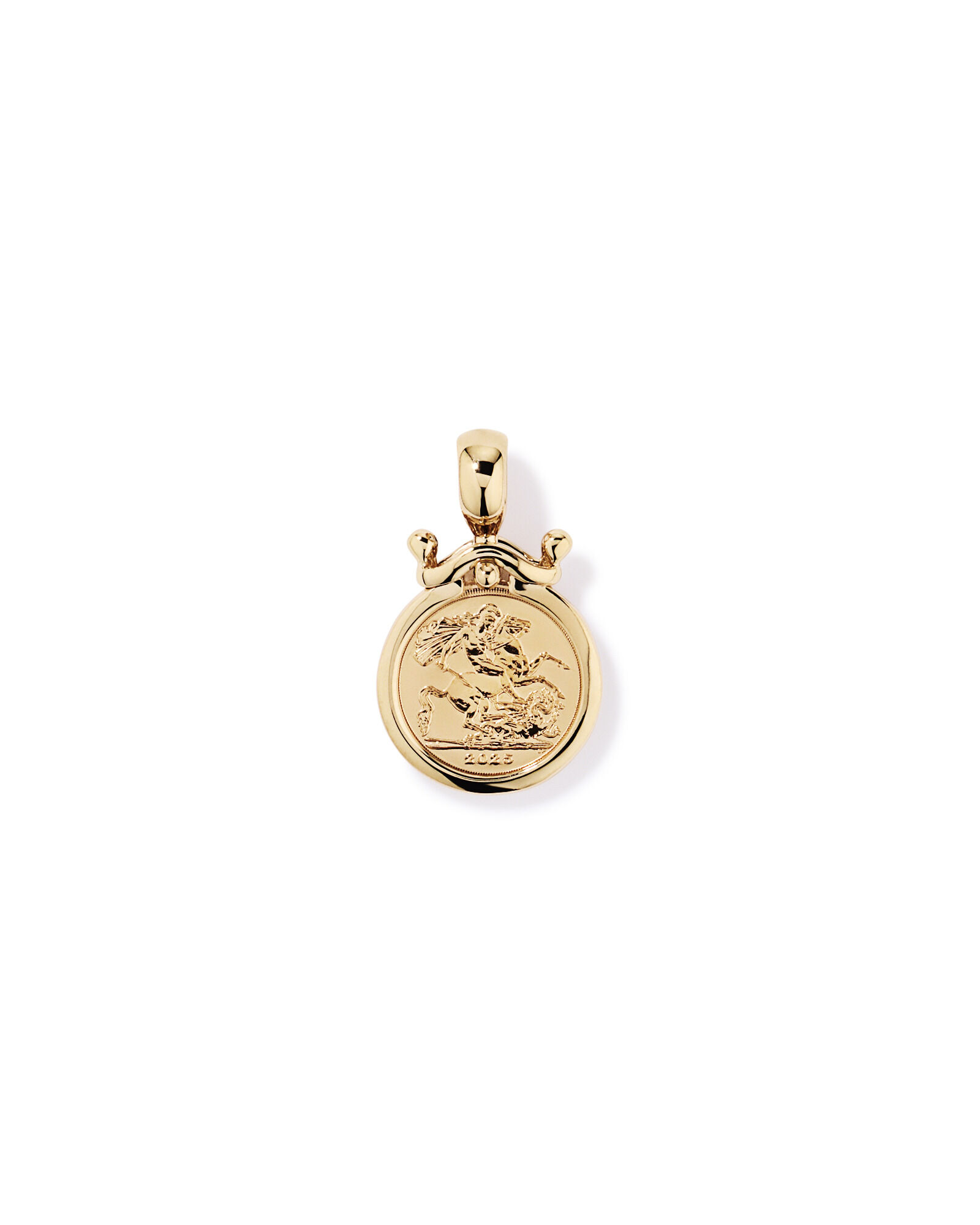 Quarter Sovereign Medallion Pendant in 10kt and 22kt Yellow Gold