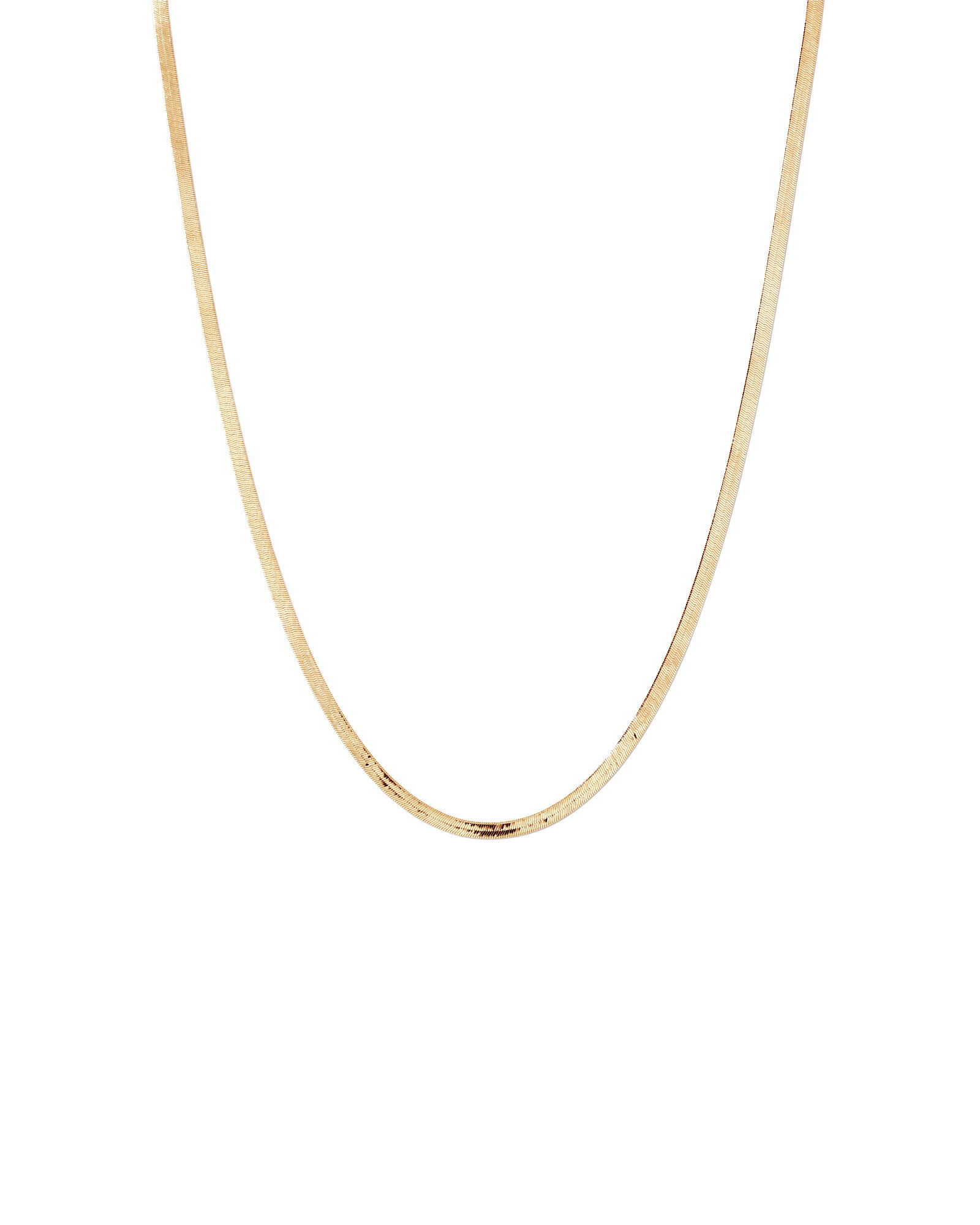 50cm (20") 3.5mm Width Herringbone Necklace in 10kt Yellow Gold