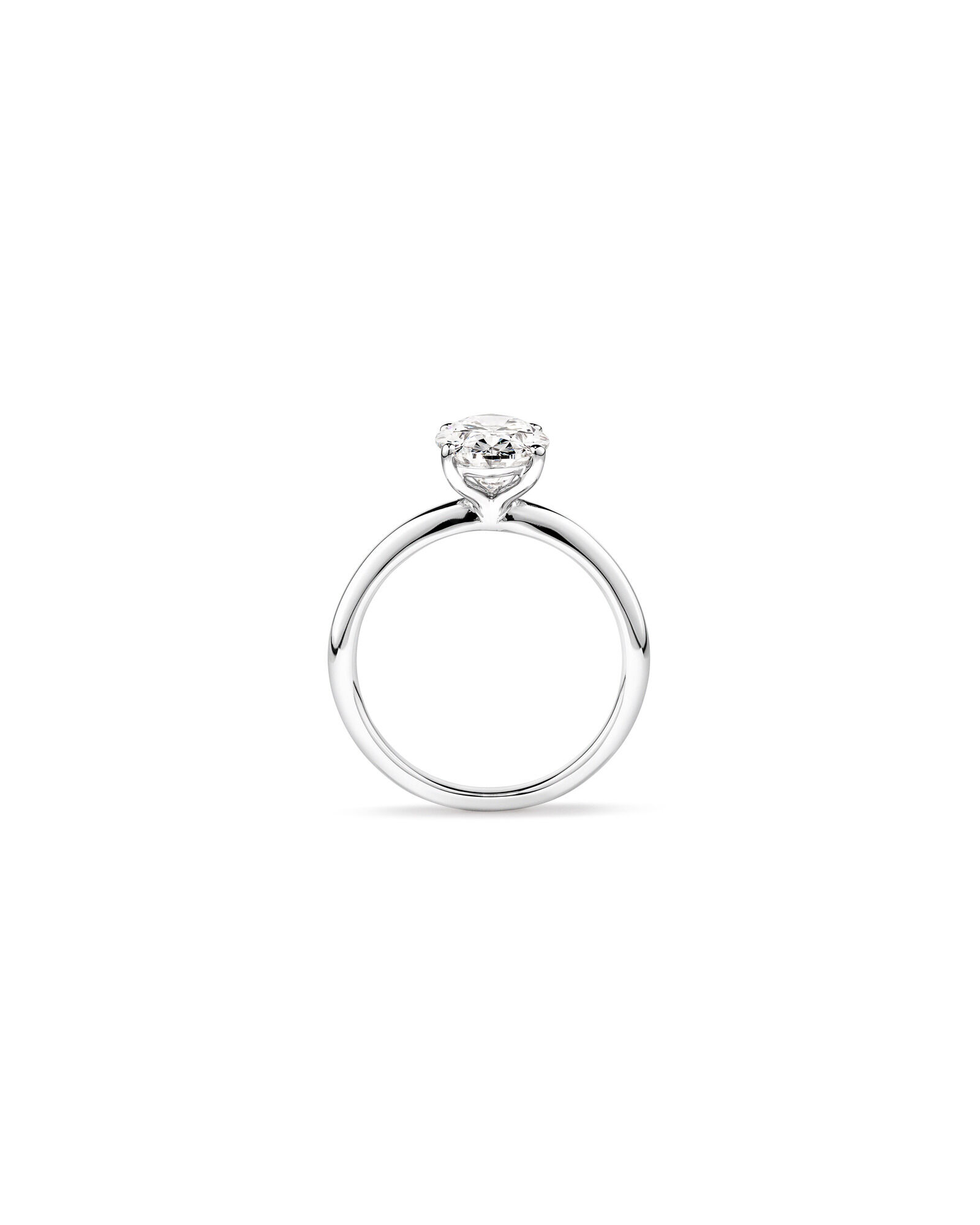 2 Carat TW Oval Laboratory-Grown Diamond Solitaire Engagement Ring in 14kt White Gold