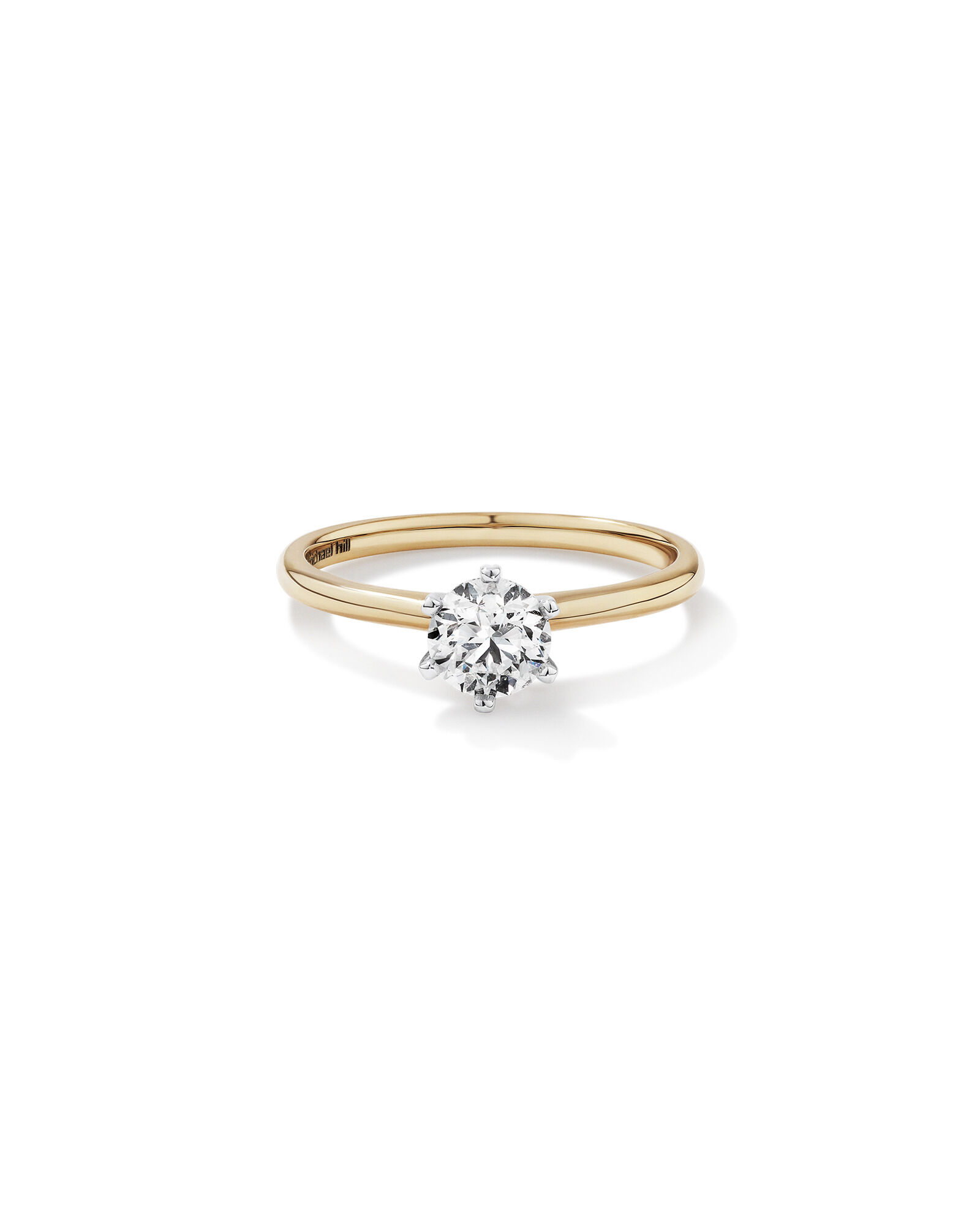 Michael Hill Solitaire Engagement Ring with a 0.70 Carat TW Diamond with the De Beers Code of Origin in 18kt Yellow & White Gold