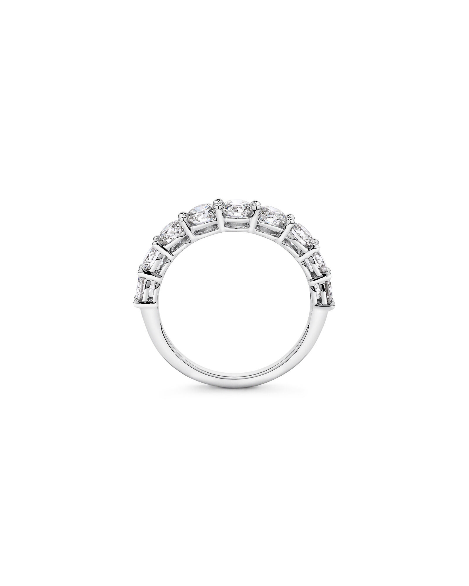 1.75 Carat TW Round Brilliant Laboratory-Grown Diamond Wedding Band in 14kt White Gold
