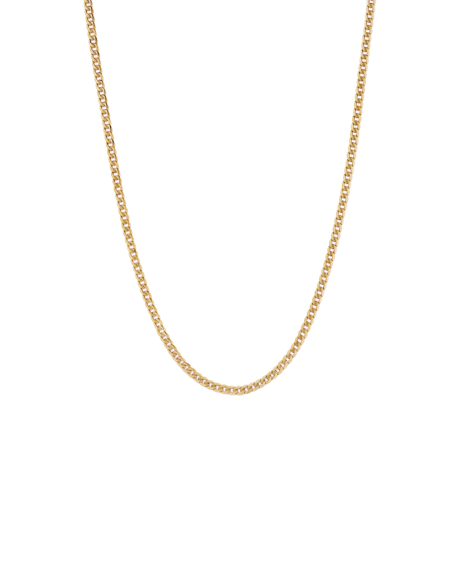 55cm (22") 4.5mm-5mm Width Curb Chain in 10kt Yellow Gold