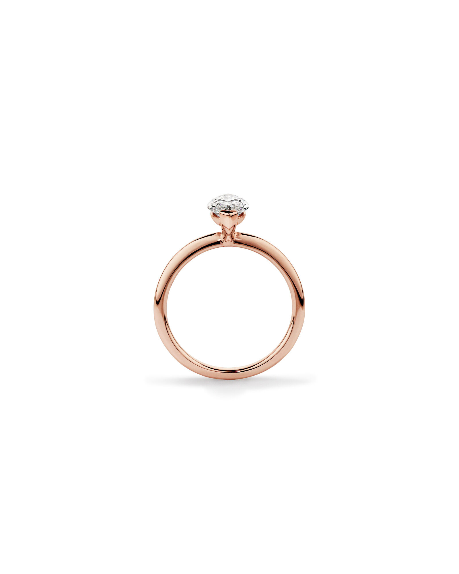 1.25 Carat TW Marquise Laboratory-Grown Diamond Solitaire Engagement Ring in 14kt Rose Gold