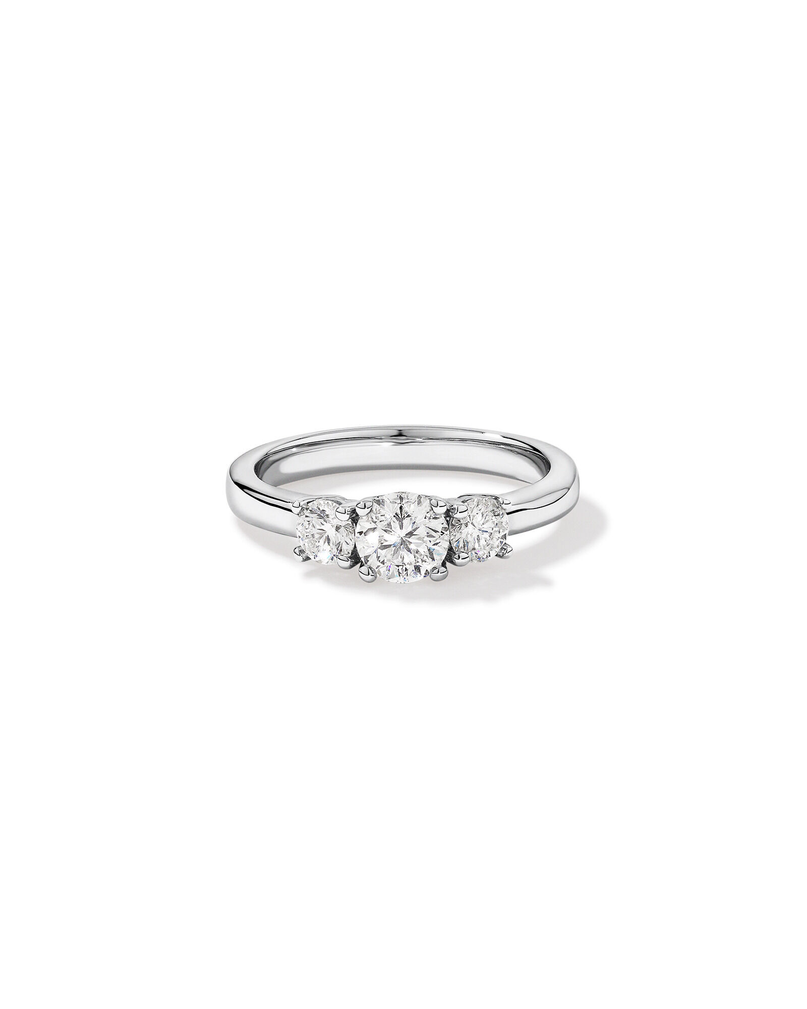 1.00 Carat TW 3 Stone Signature 101 Diamond Ring in 14kt White Gold