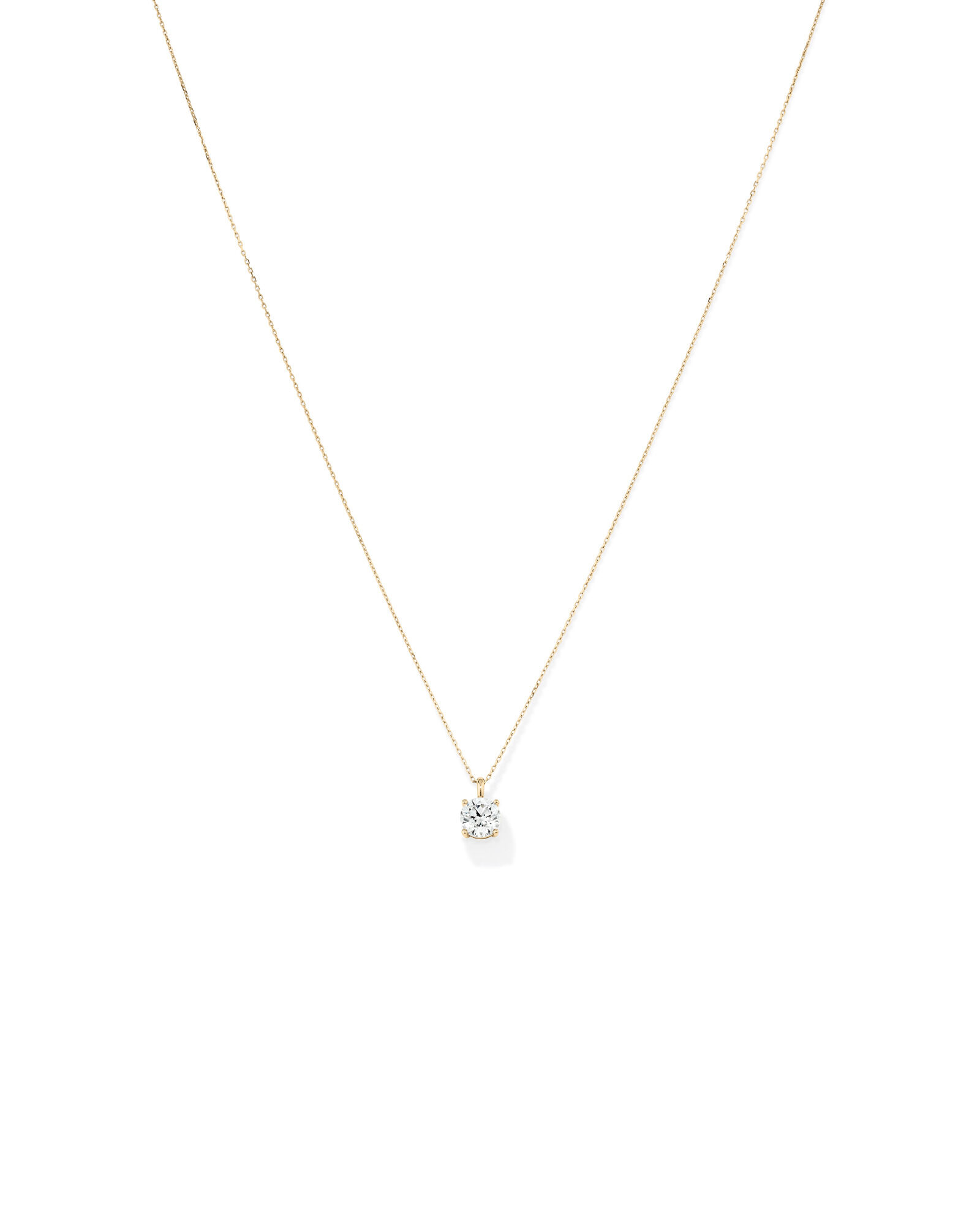 1.00 Carat TW Laboratory-Grown Diamond Solitaire Pendant in 14kt Yellow Gold