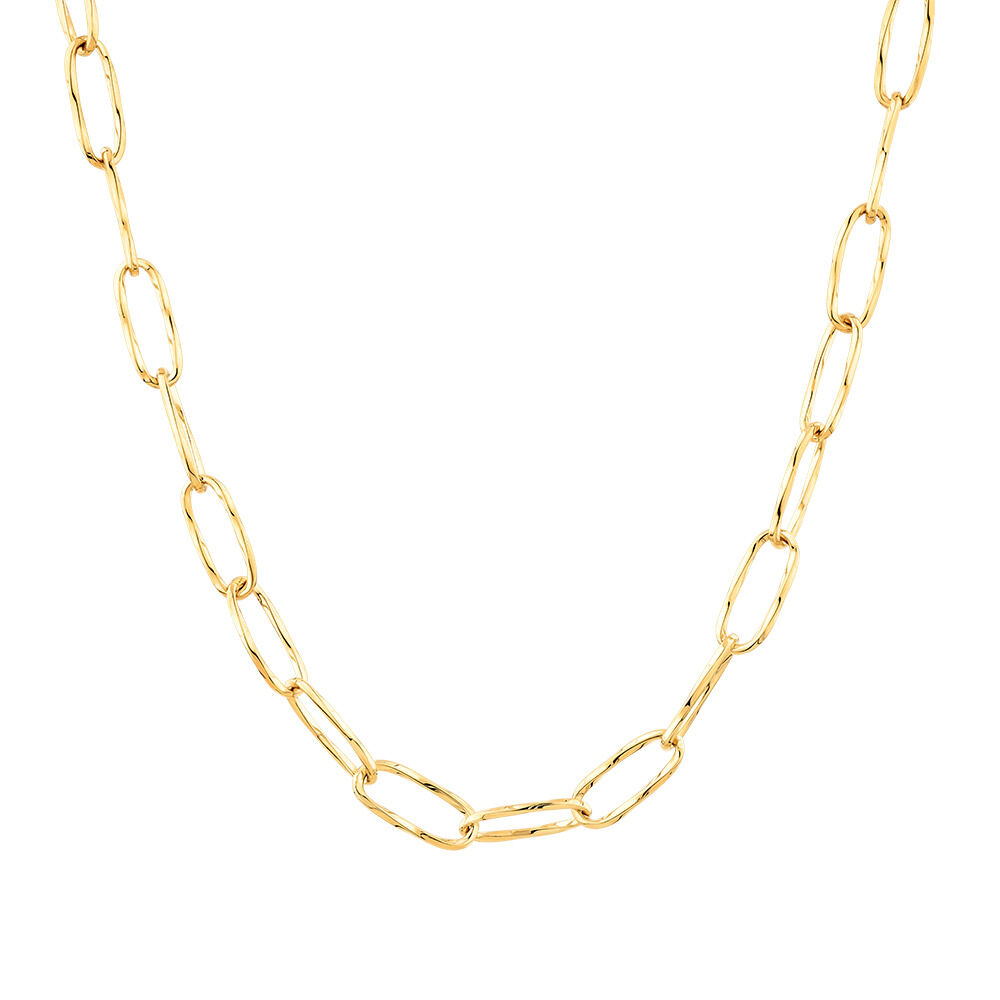 Diamond Cut Oval Twist Link Chain in 10kt Yellow Gold