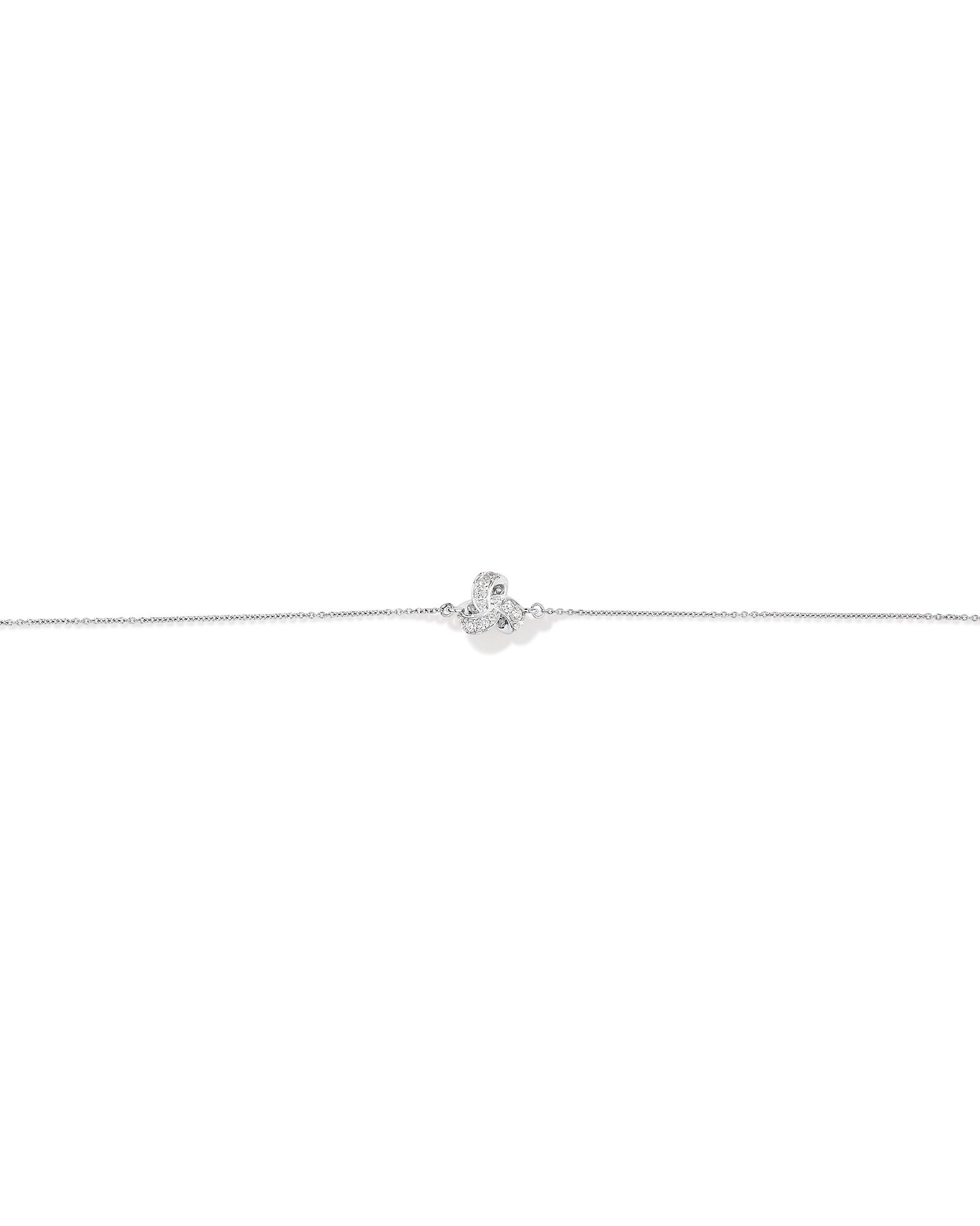 Cubic Zirconia Knot Bracelet in Sterling Silver