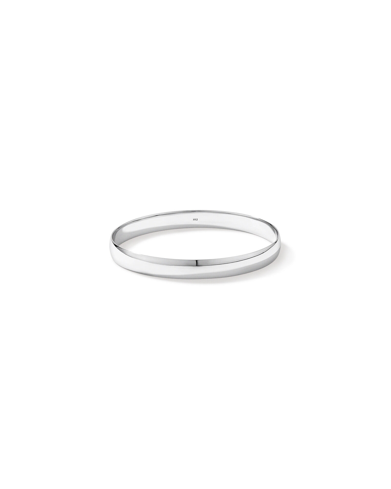 7.5mm-8mm Oval Bangle in Sterling Silver