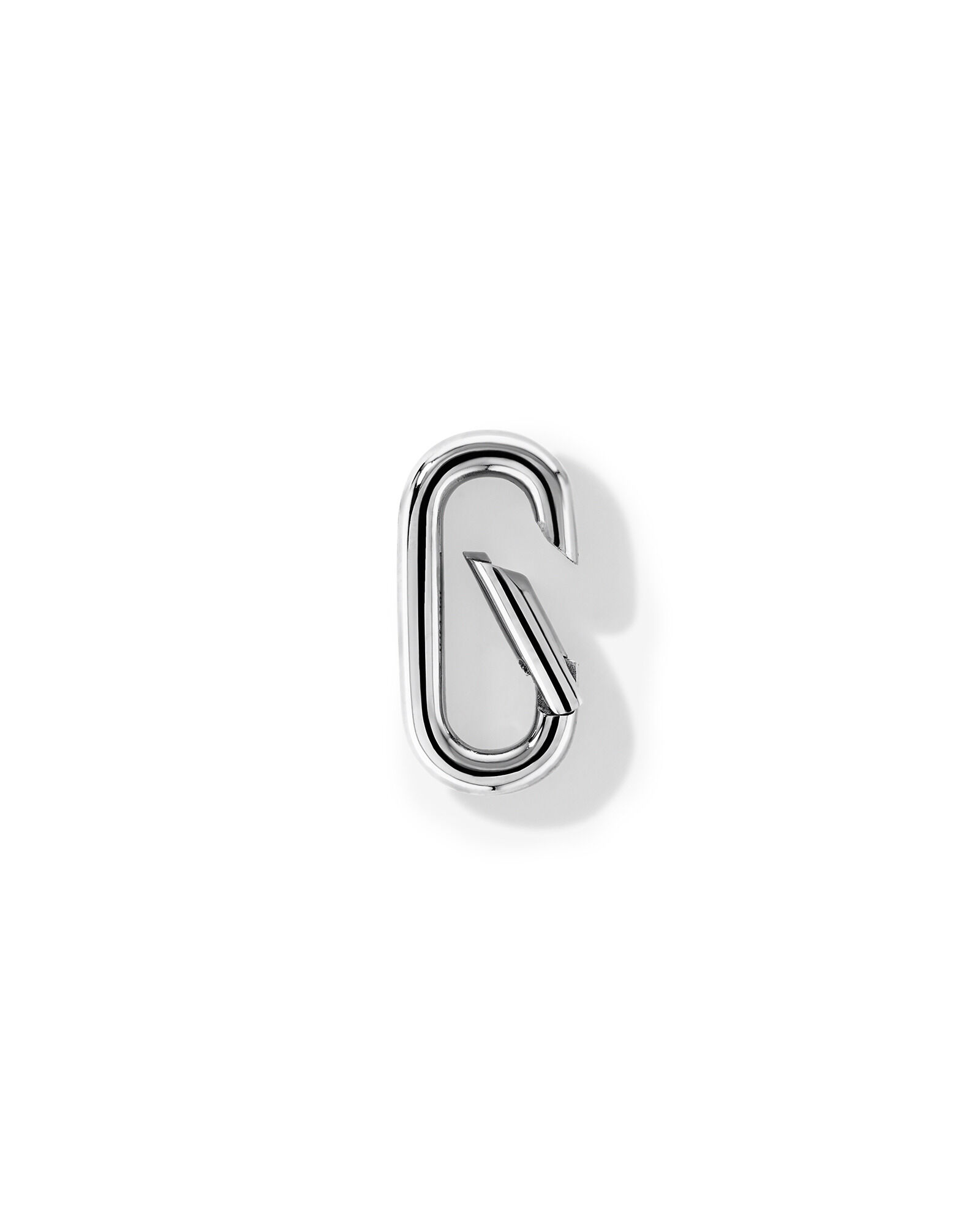 Polished Paperclip Pendant Connector in Sterling Silver