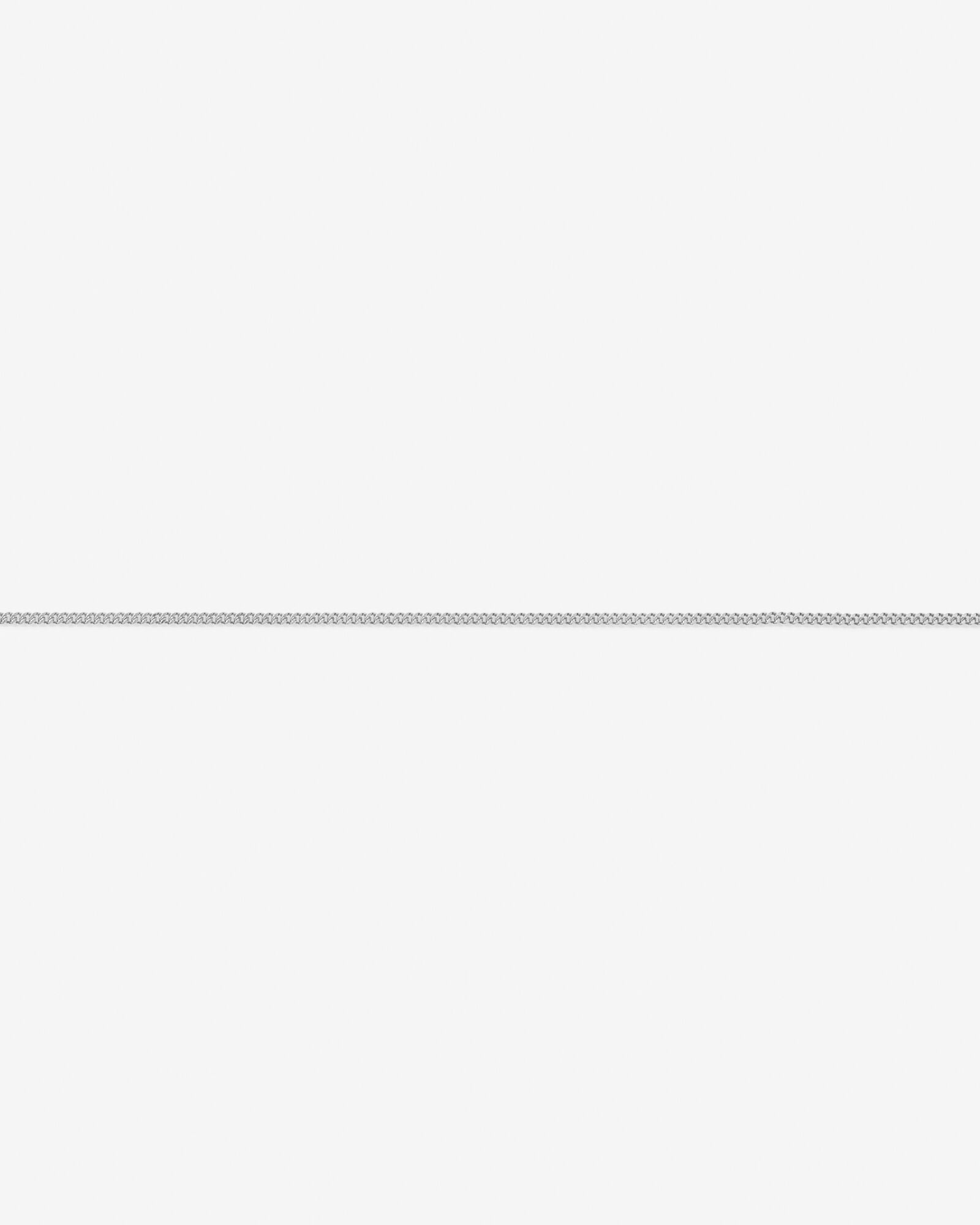 19cm (22") 3mm Width Solid Flat Bevelled Curb Bracelet in 10kt White Gold