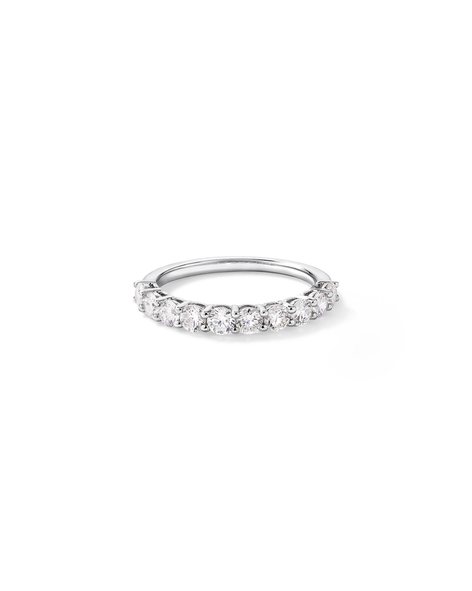 1.00 Carat TW Round Brilliant Laboratory-Grown Diamond Wedding Band in 14kt White Gold