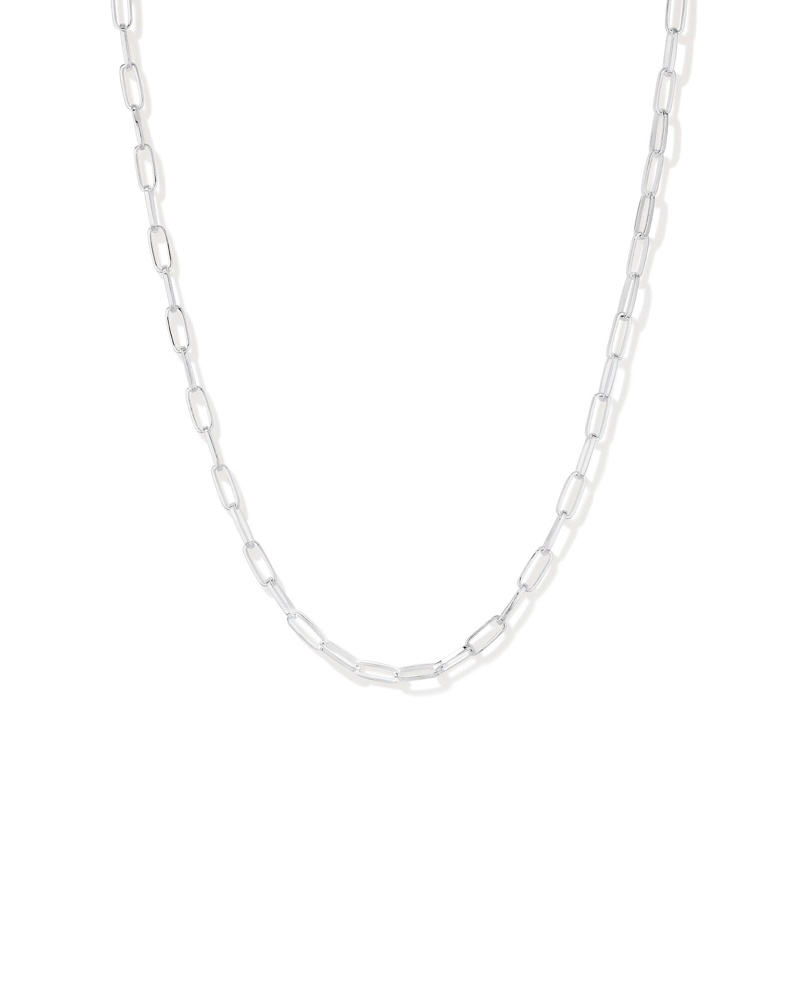 46cm (18.1&rdquo;) 5.5mm-6mm Width Paperclip Chain in Sterling Silver
